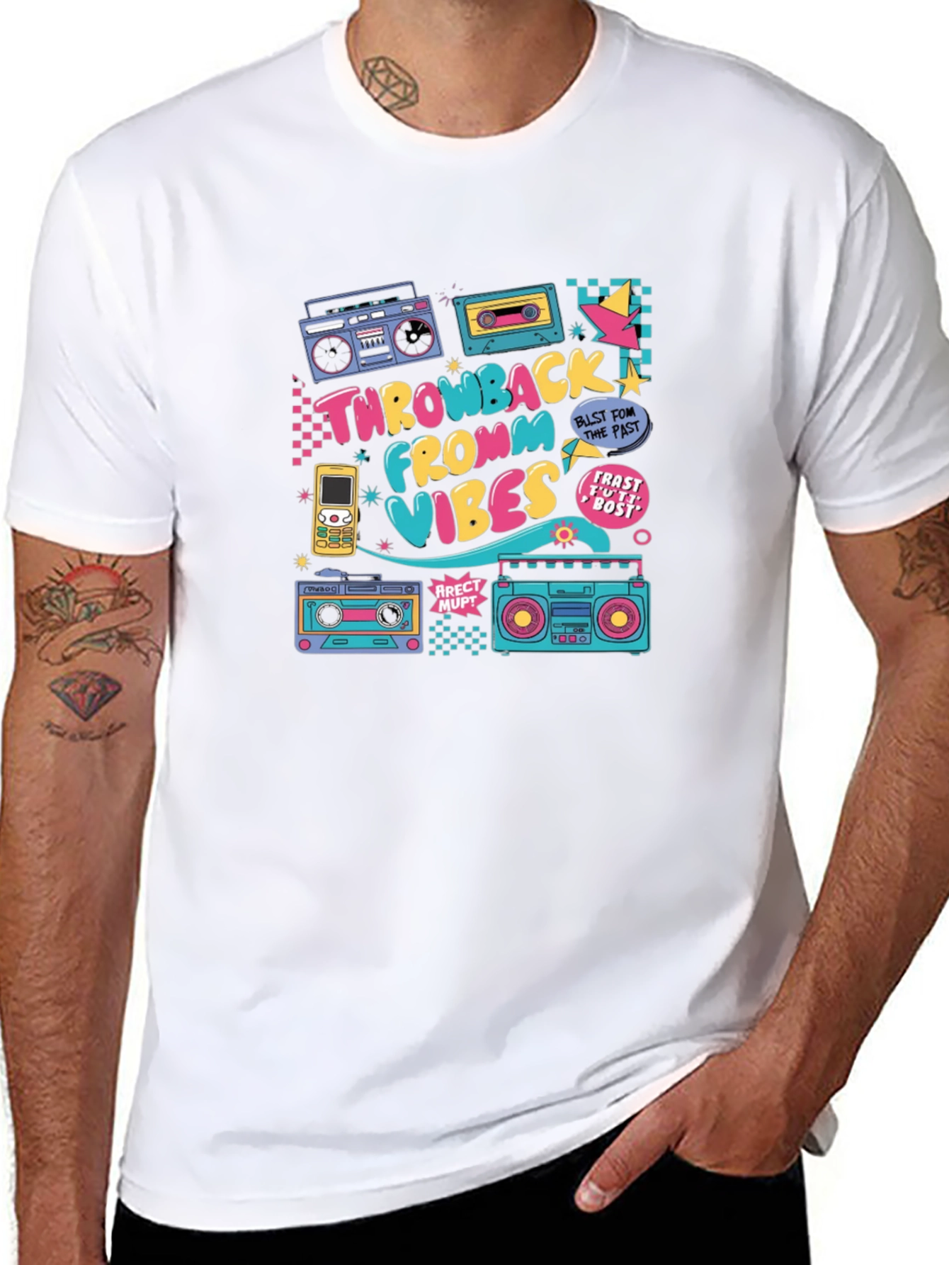 Retro Throwback Vibes T-Shirt - 80s Style