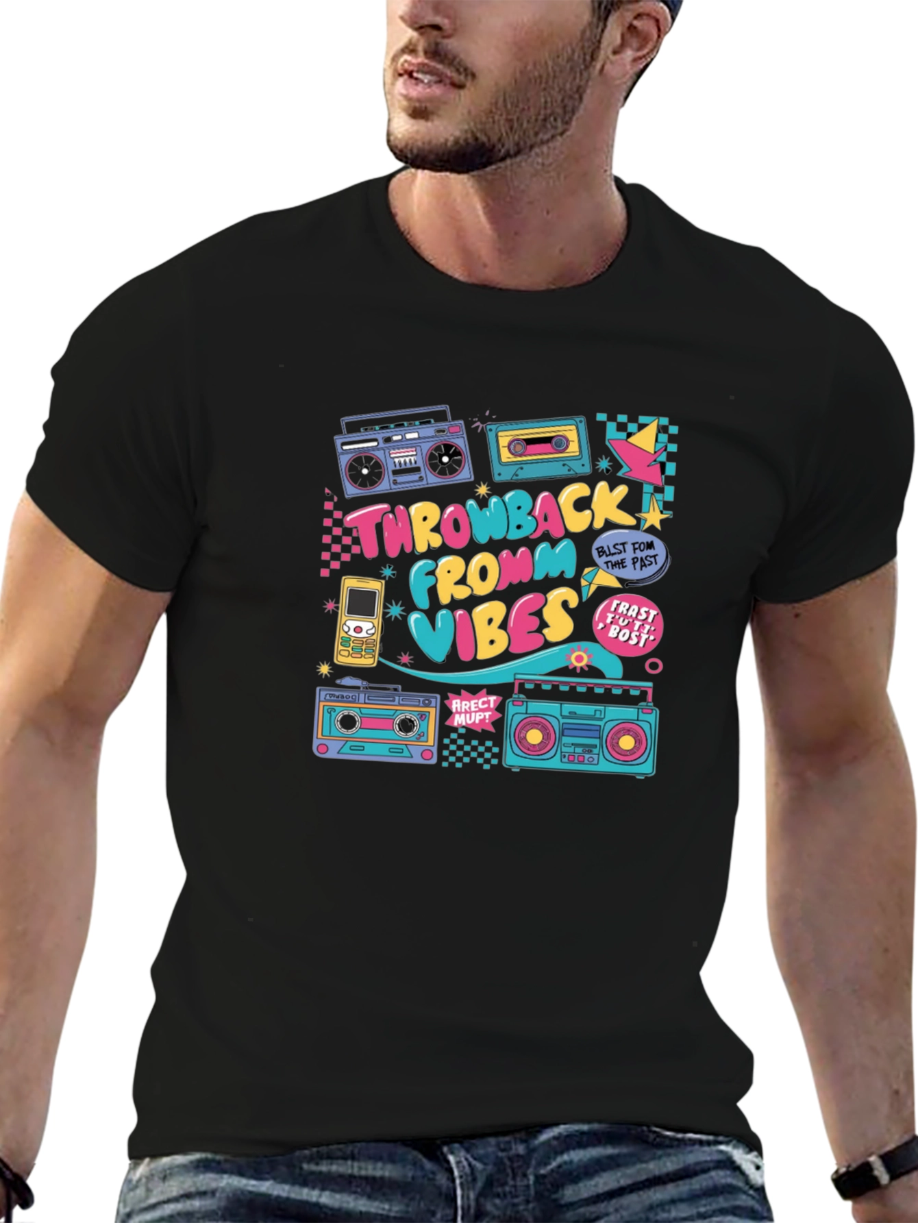 Retro Throwback Vibes T-Shirt - 80s Style