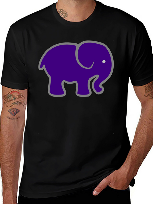 Elephant Graphic T-Shirt - Black Cotton Tee