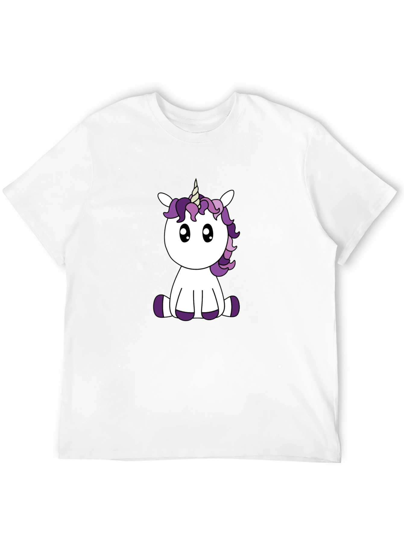 Cute Unicorn Graphic Tee - Black