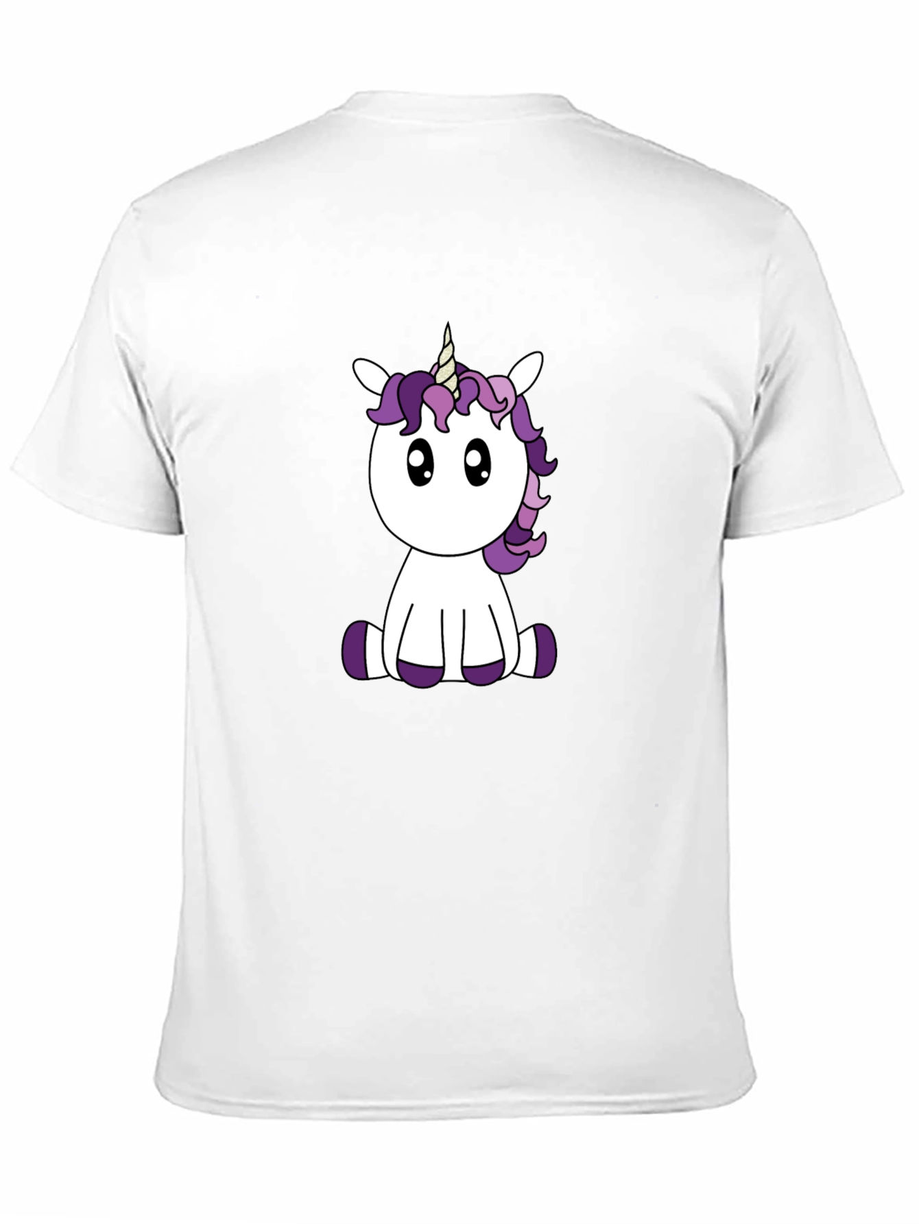 Cute Unicorn Graphic Tee - Black