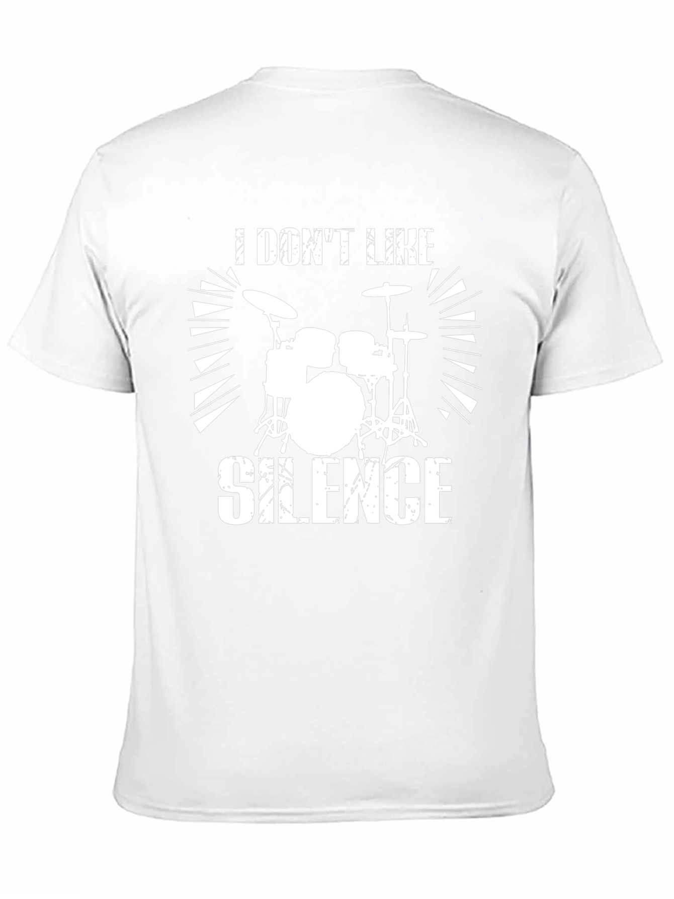I Dont Like Silence Drum Kit Graphic Tee
