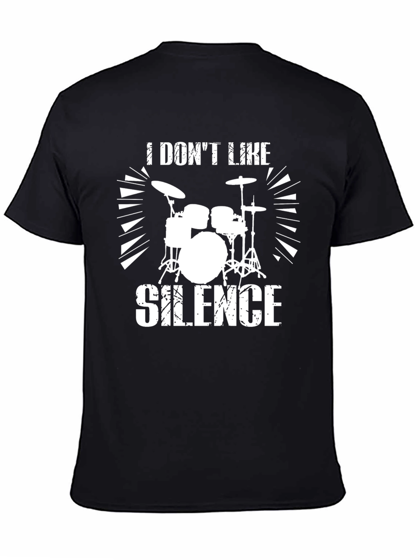 I Dont Like Silence Drum Kit Graphic Tee