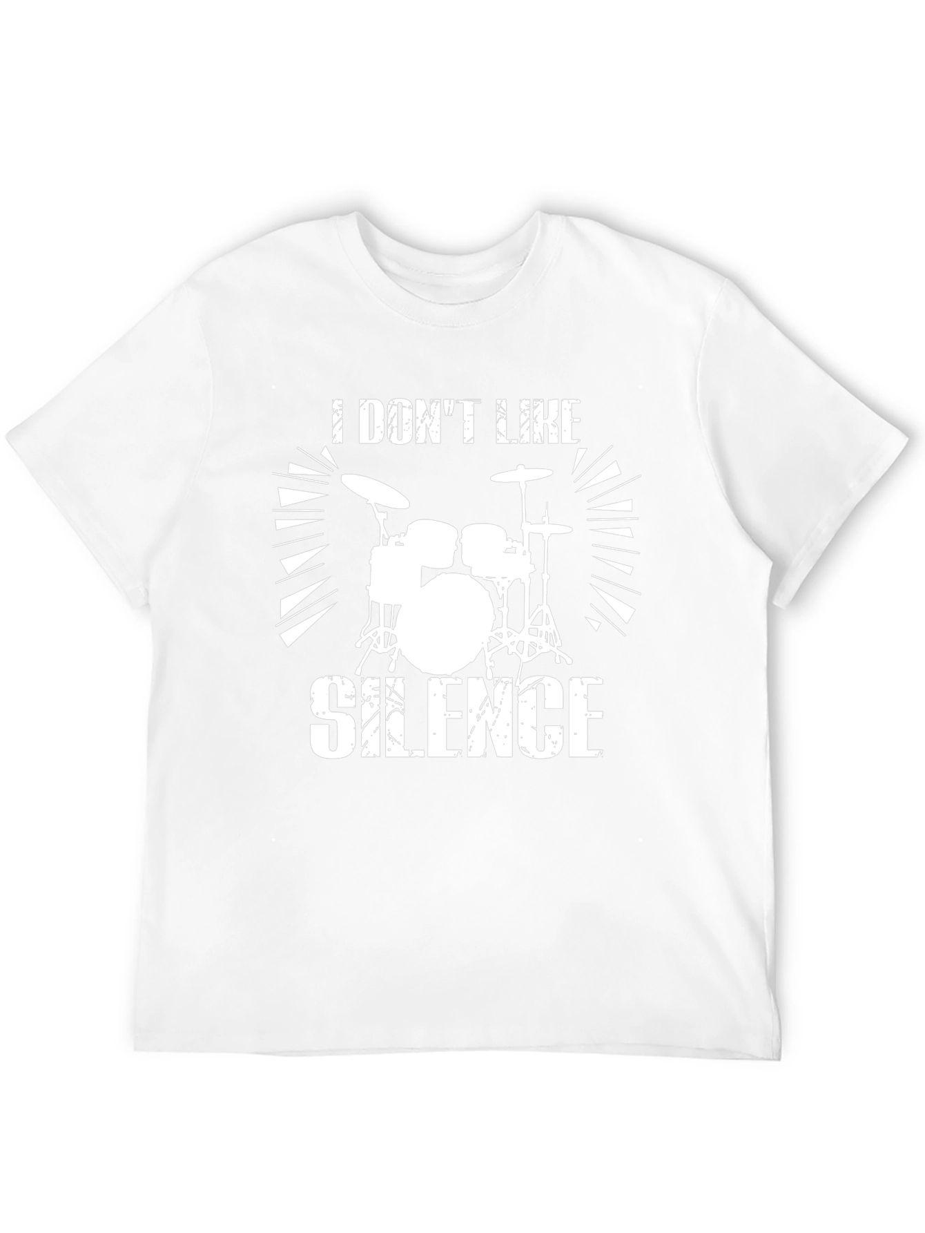 I Dont Like Silence Drum Kit Graphic Tee