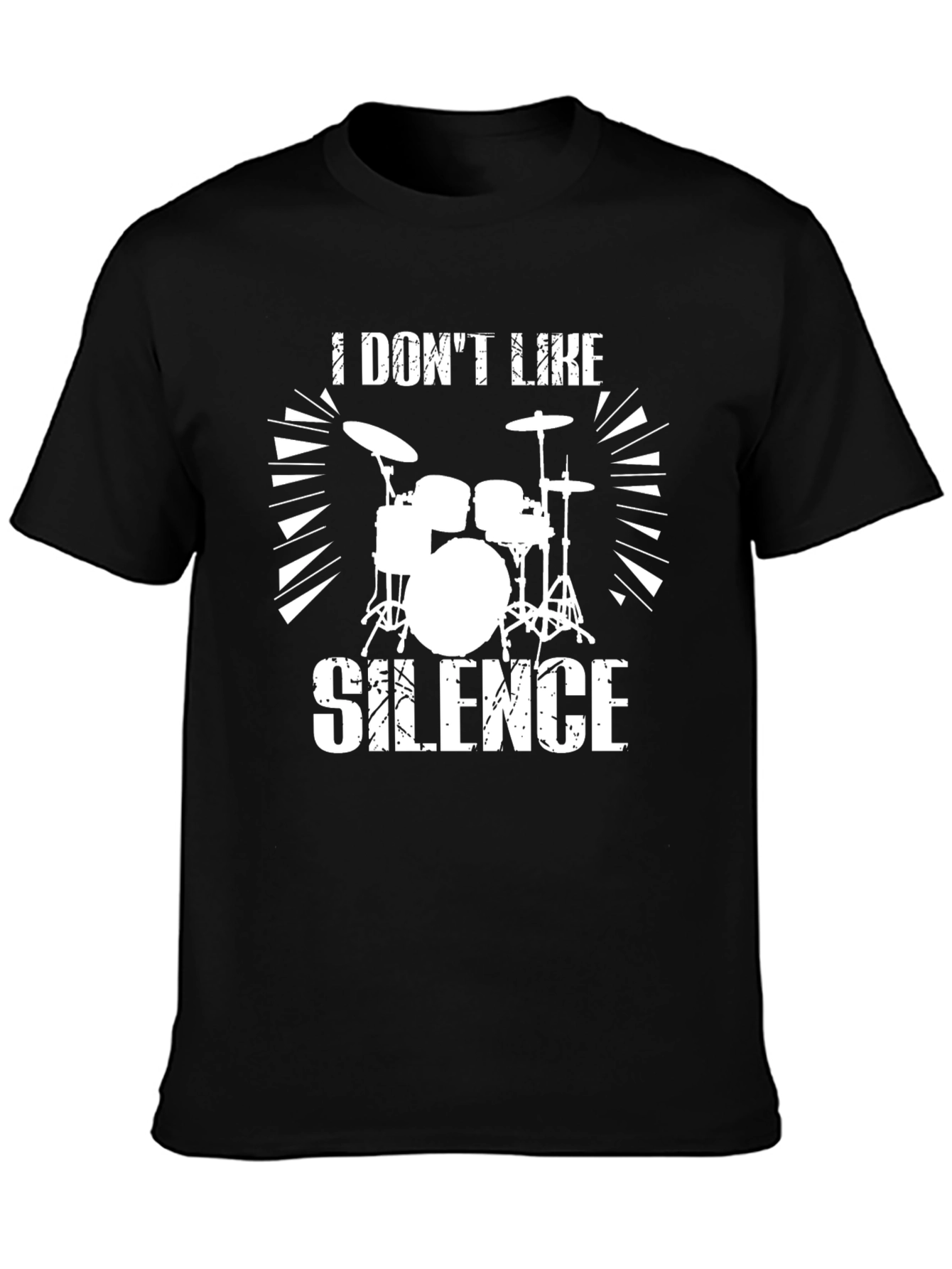 I Dont Like Silence Drum Kit Graphic Tee