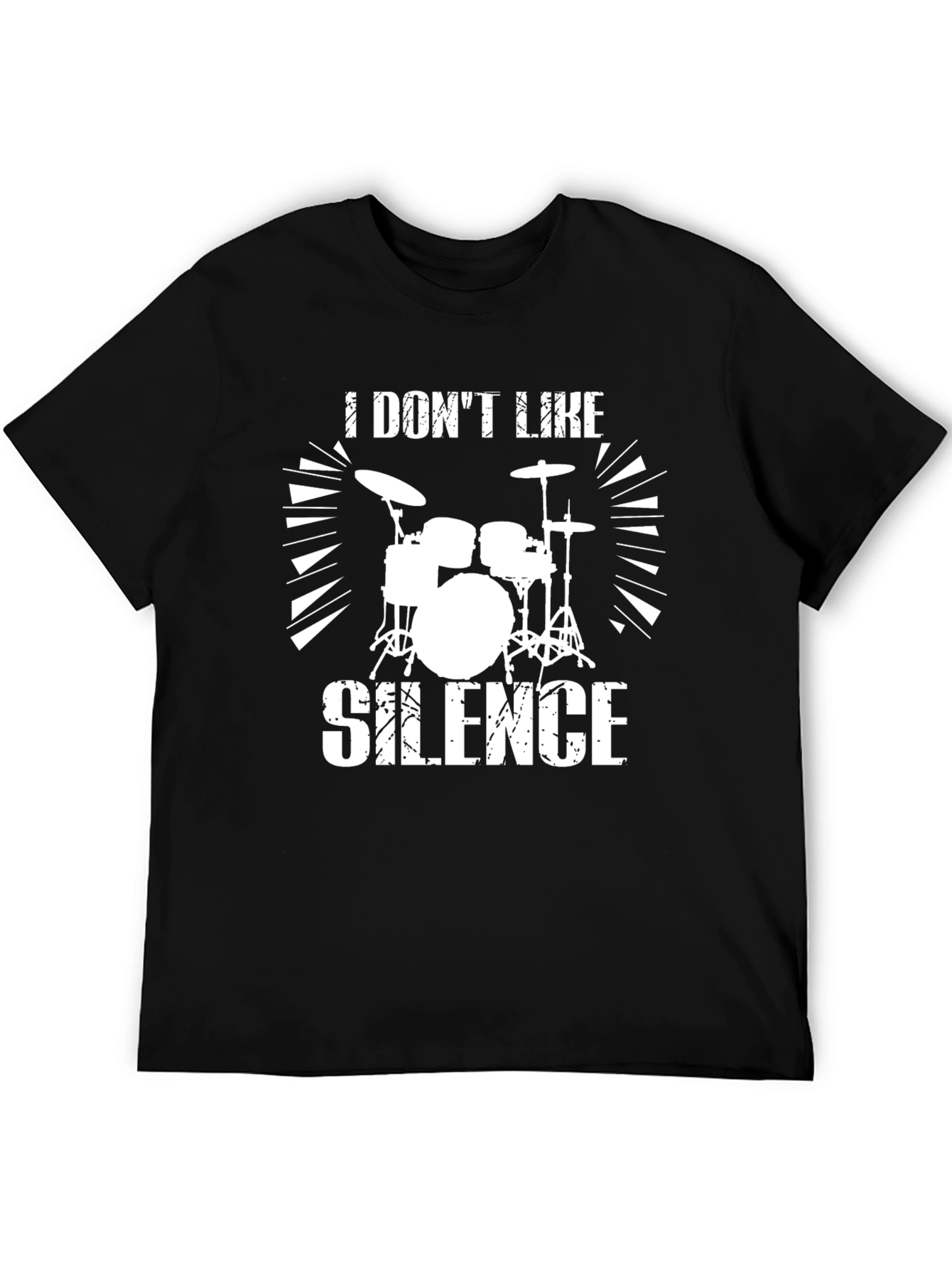 I Dont Like Silence Drum Kit Graphic Tee