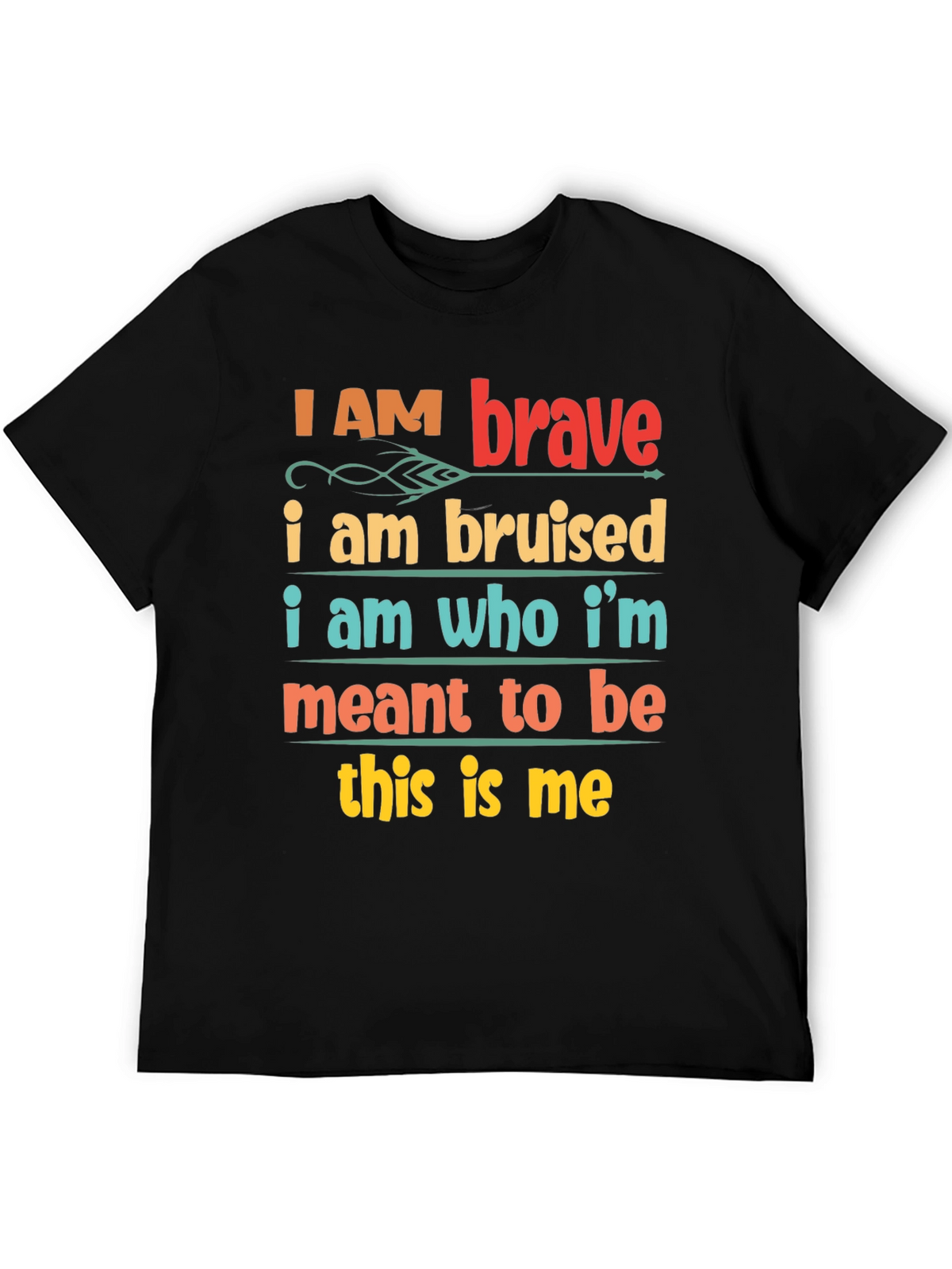 Inspirational Graphic Tee - Brave Bruised T-Shirt