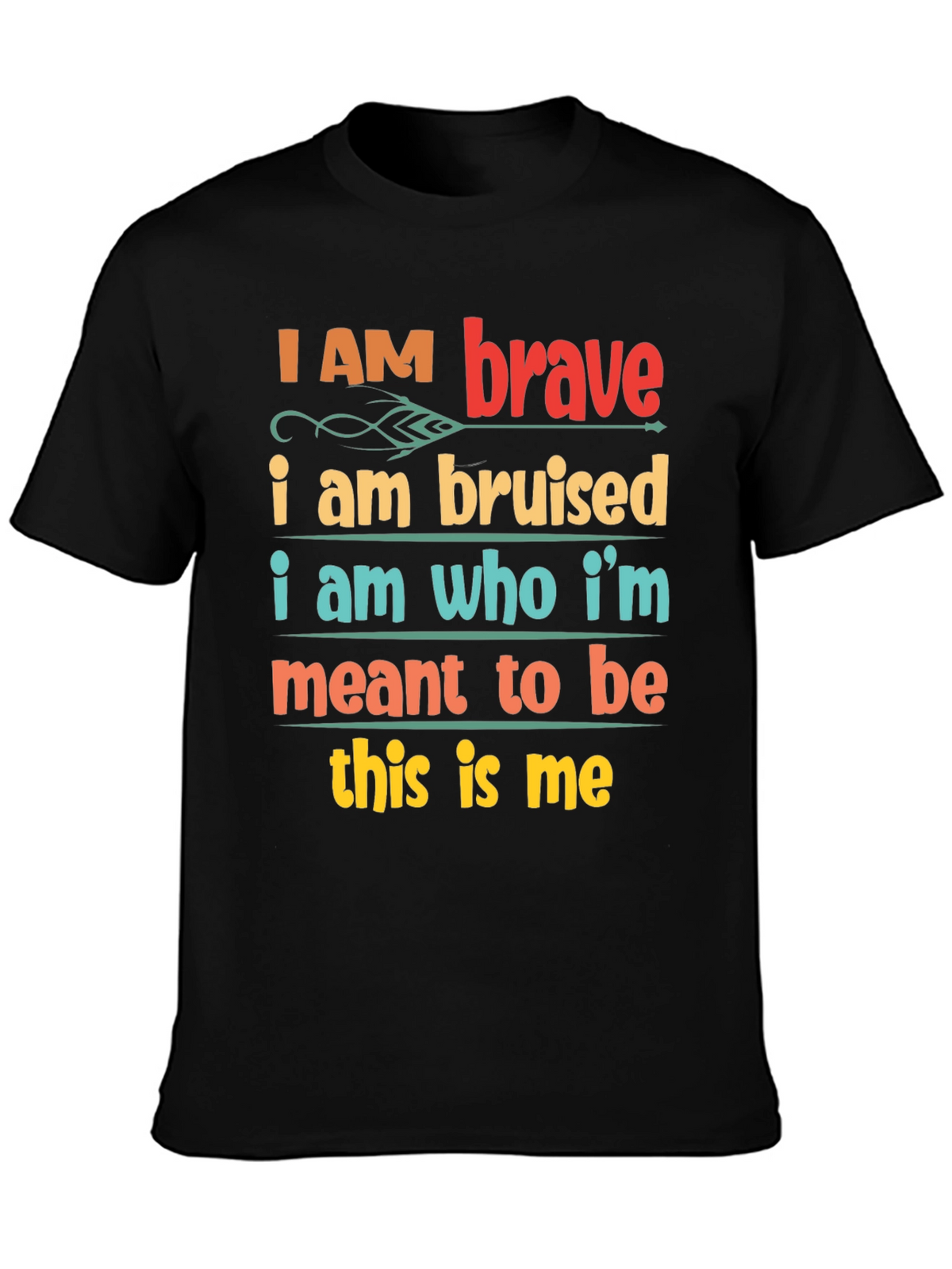 Inspirational Graphic Tee - Brave Bruised T-Shirt
