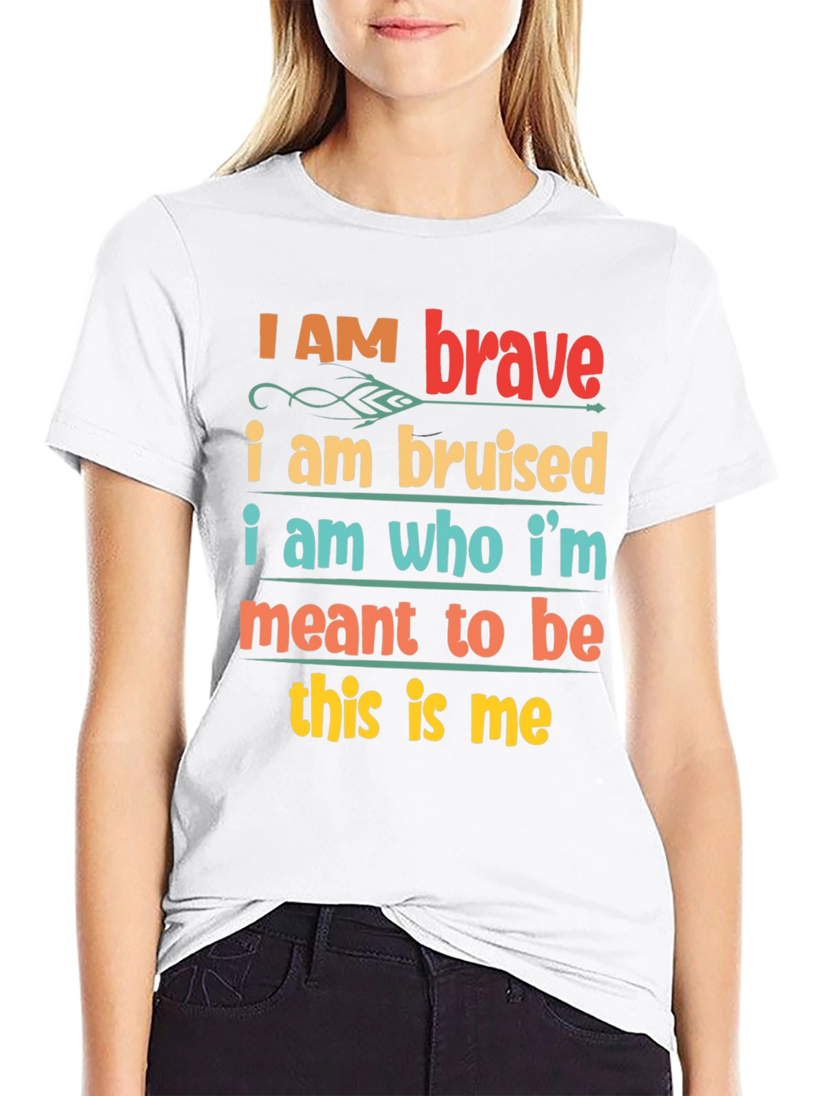 Inspirational Graphic Tee - Brave Bruised T-Shirt