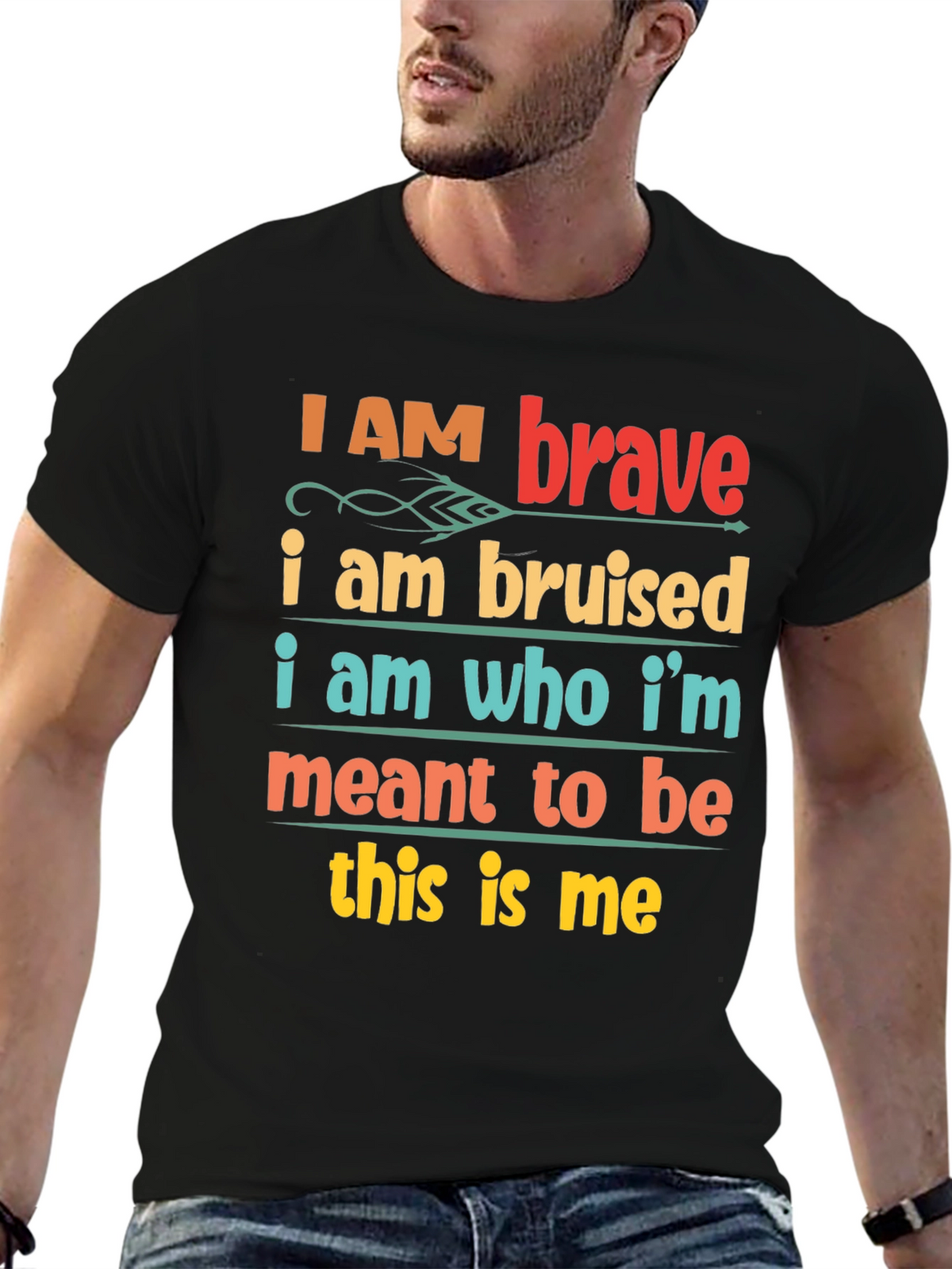 Inspirational Graphic Tee - Brave Bruised T-Shirt
