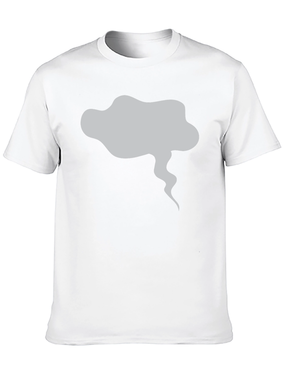 Mens Black T-Shirt with Smoke Graphic