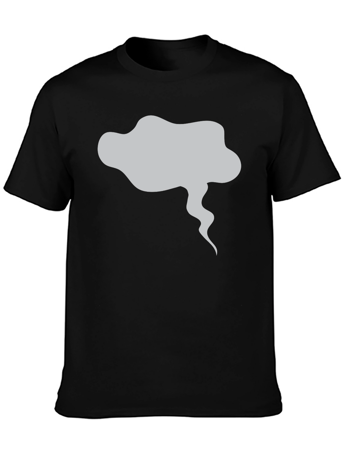 Mens Black T-Shirt with Smoke Graphic
