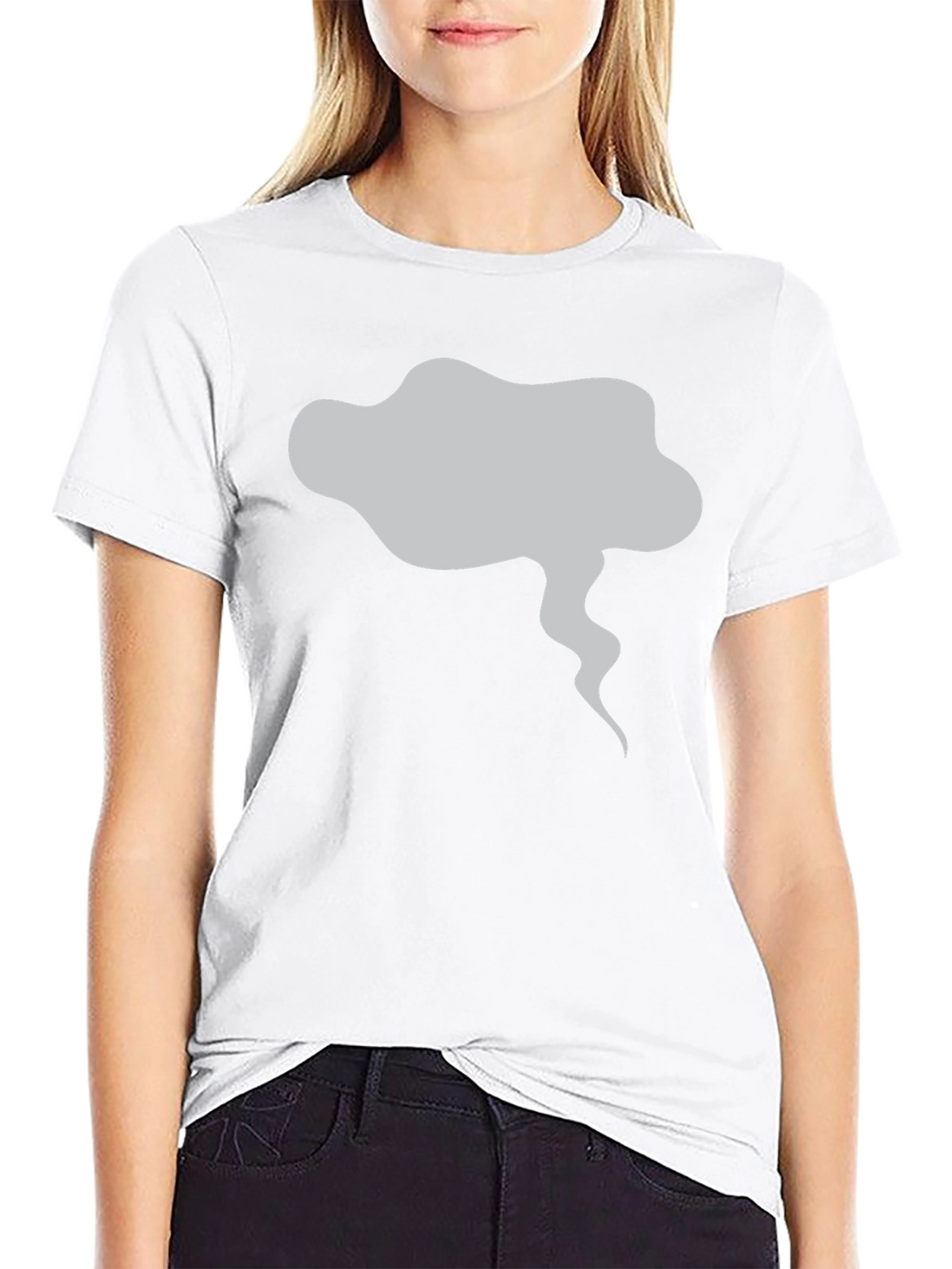 Mens Black T-Shirt with Smoke Graphic