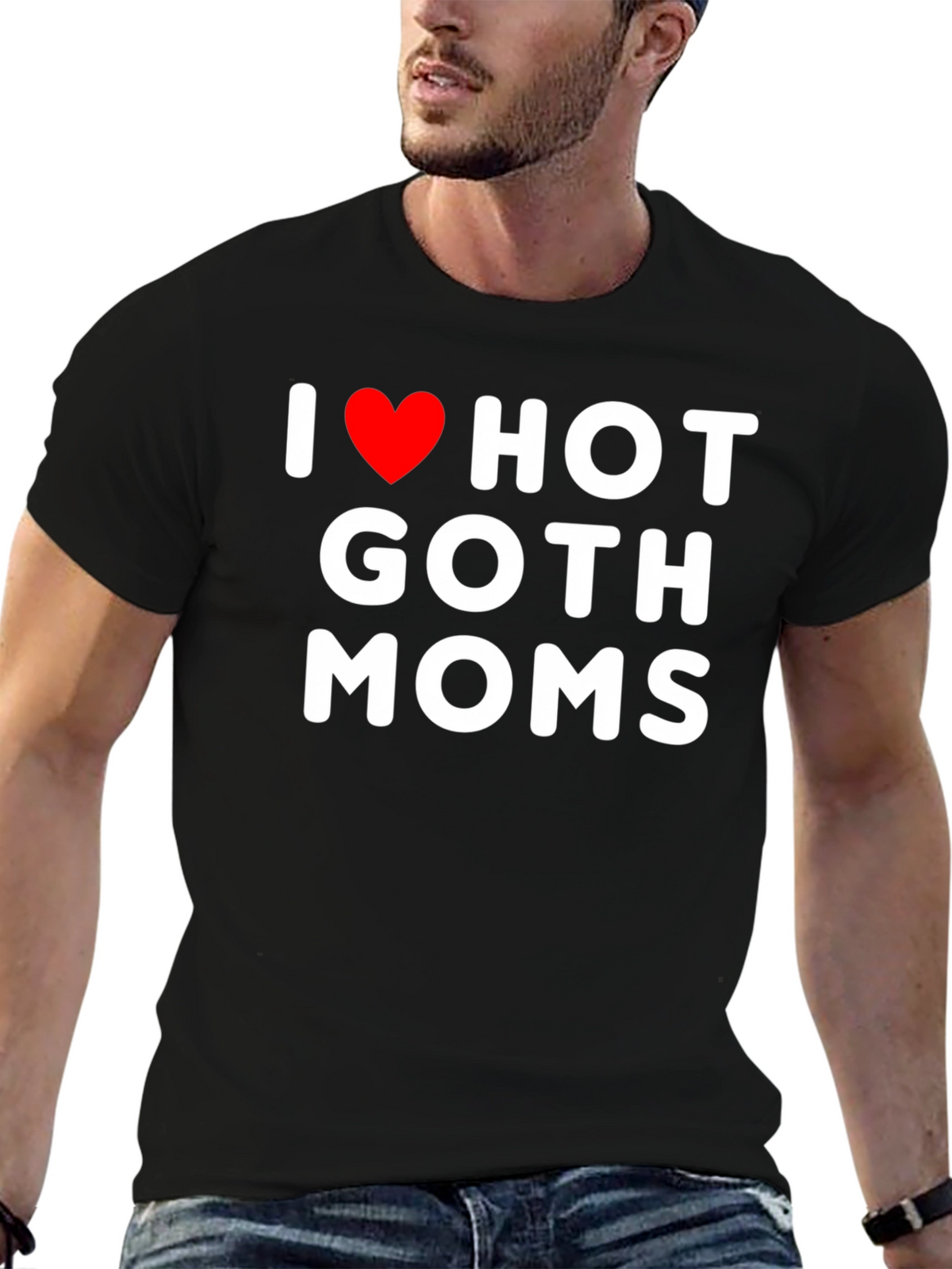 I Heart Hot Goth Moms Graphic Tee
