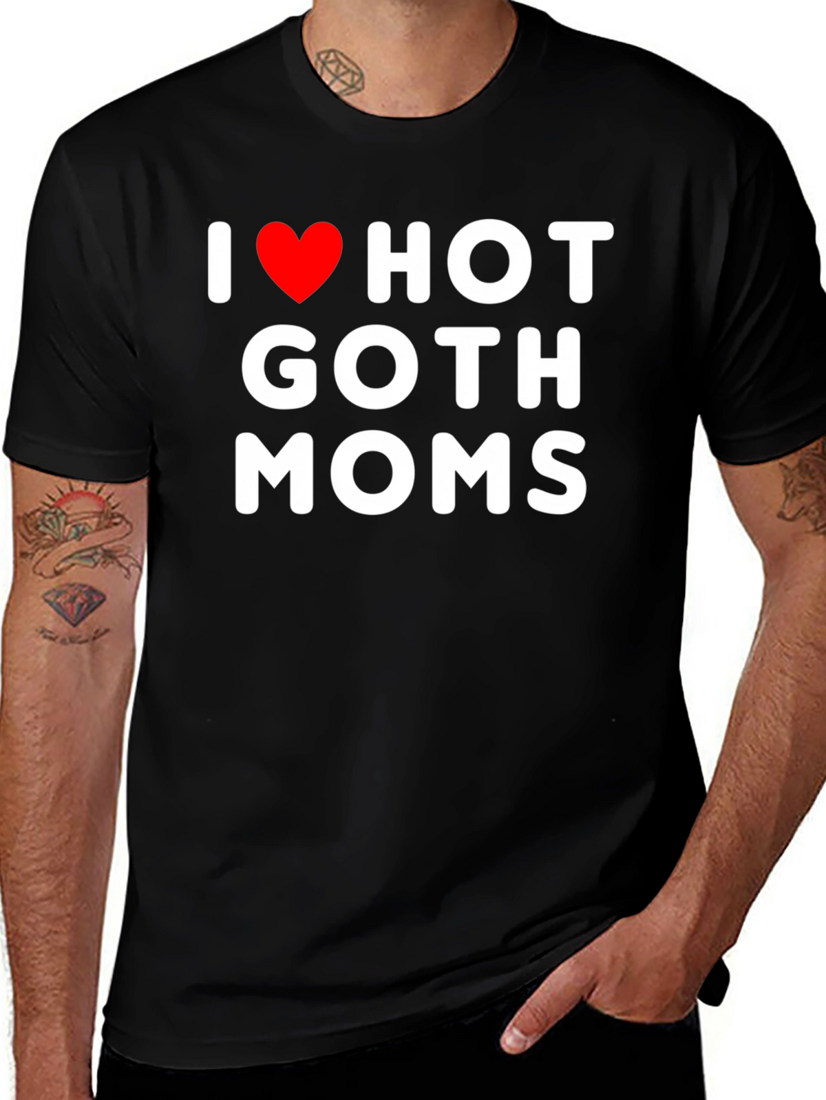 I Heart Hot Goth Moms Graphic Tee