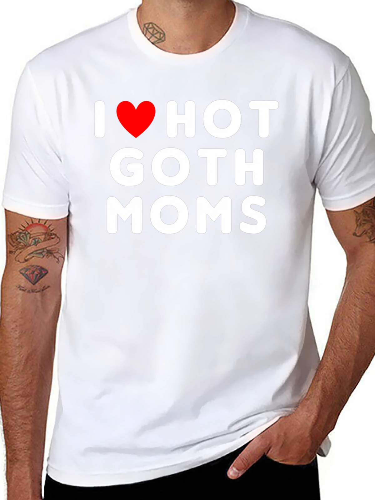 I Heart Hot Goth Moms Graphic Tee