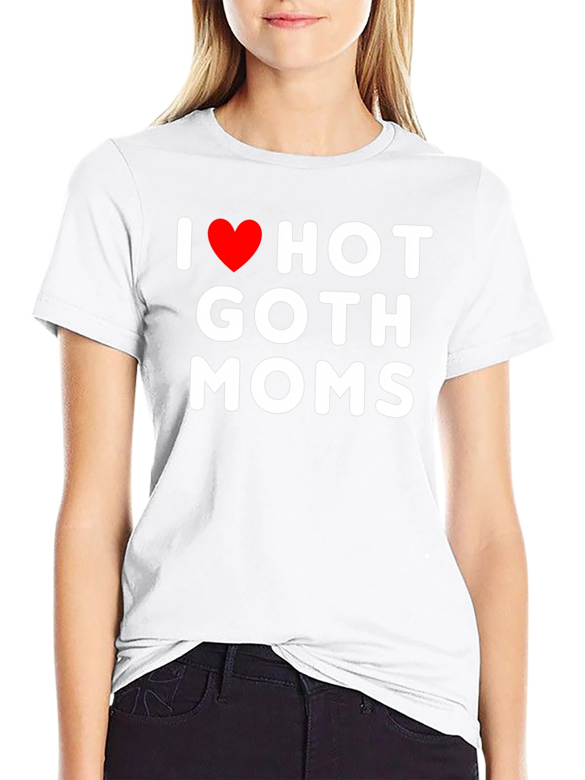 I Heart Hot Goth Moms Graphic Tee