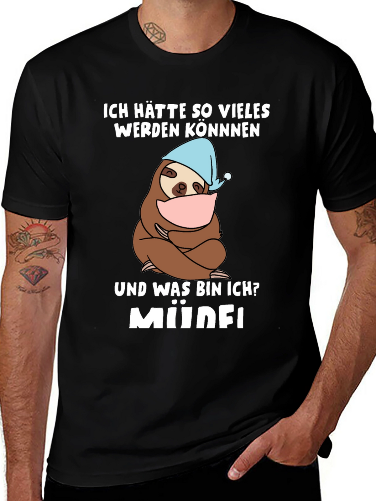 Funny Sloth Müde! T-Shirt