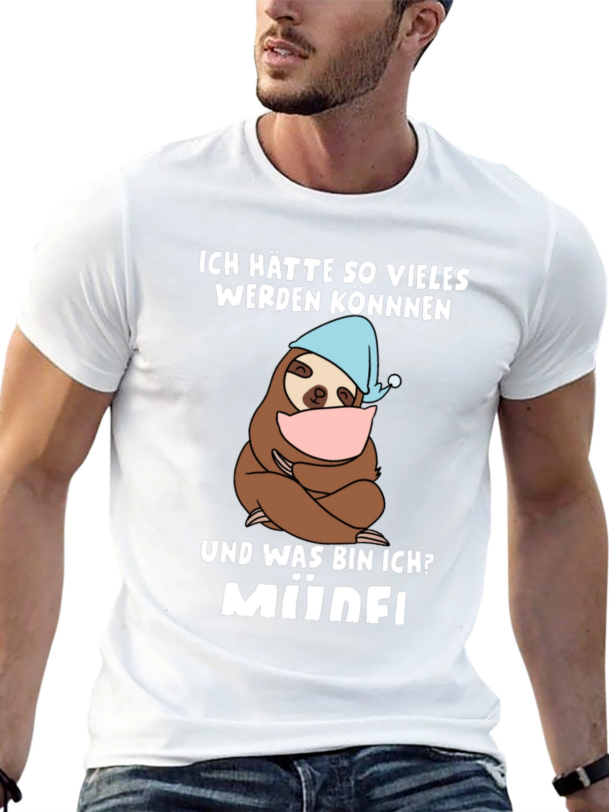 Funny Sloth Müde! T-Shirt