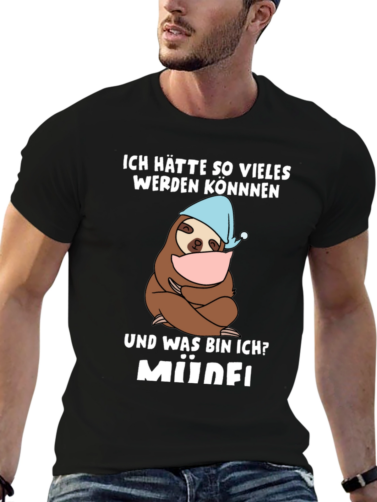 Funny Sloth Müde! T-Shirt