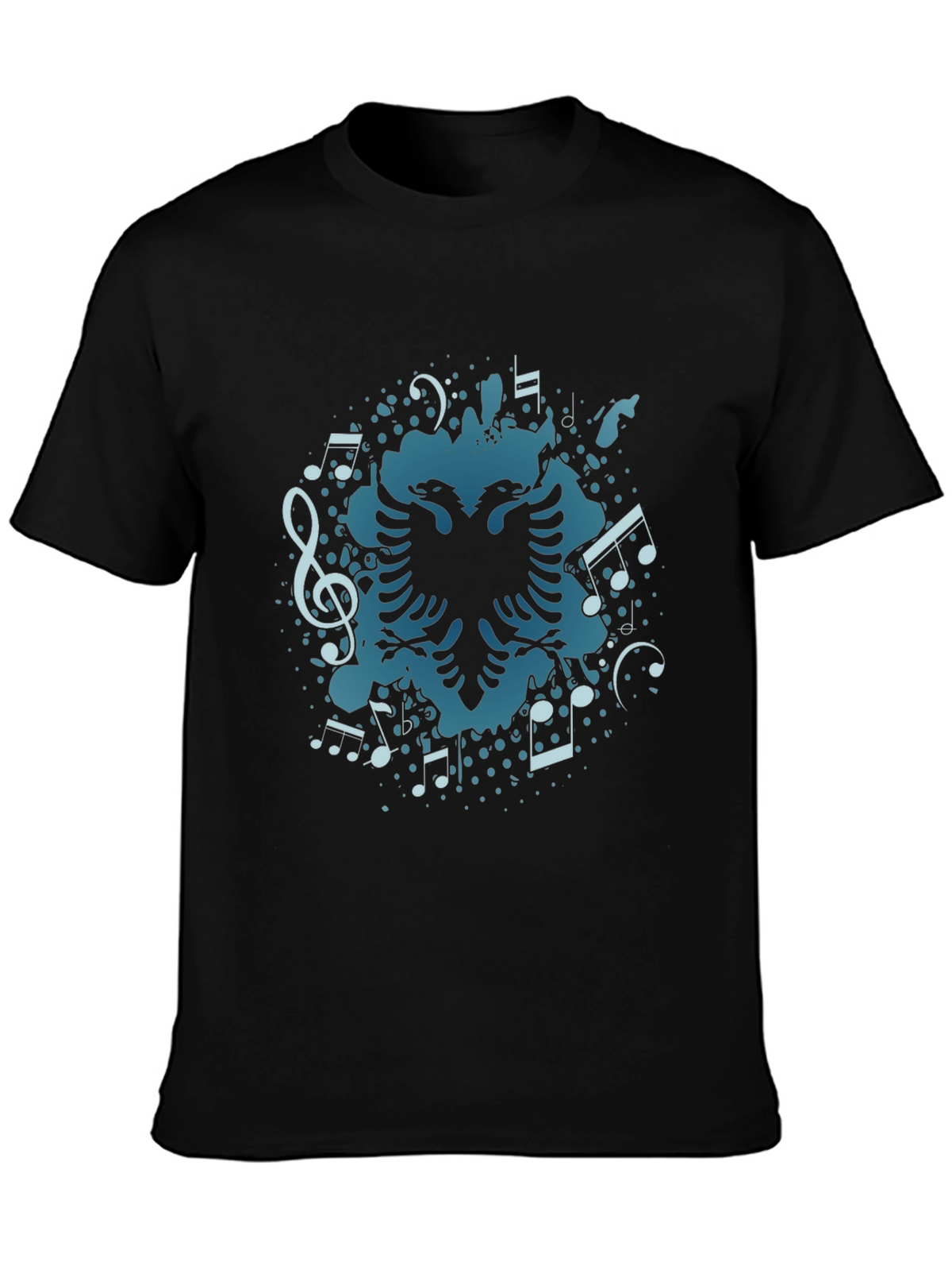 Musical Albanian Eagle Black T-Shirt