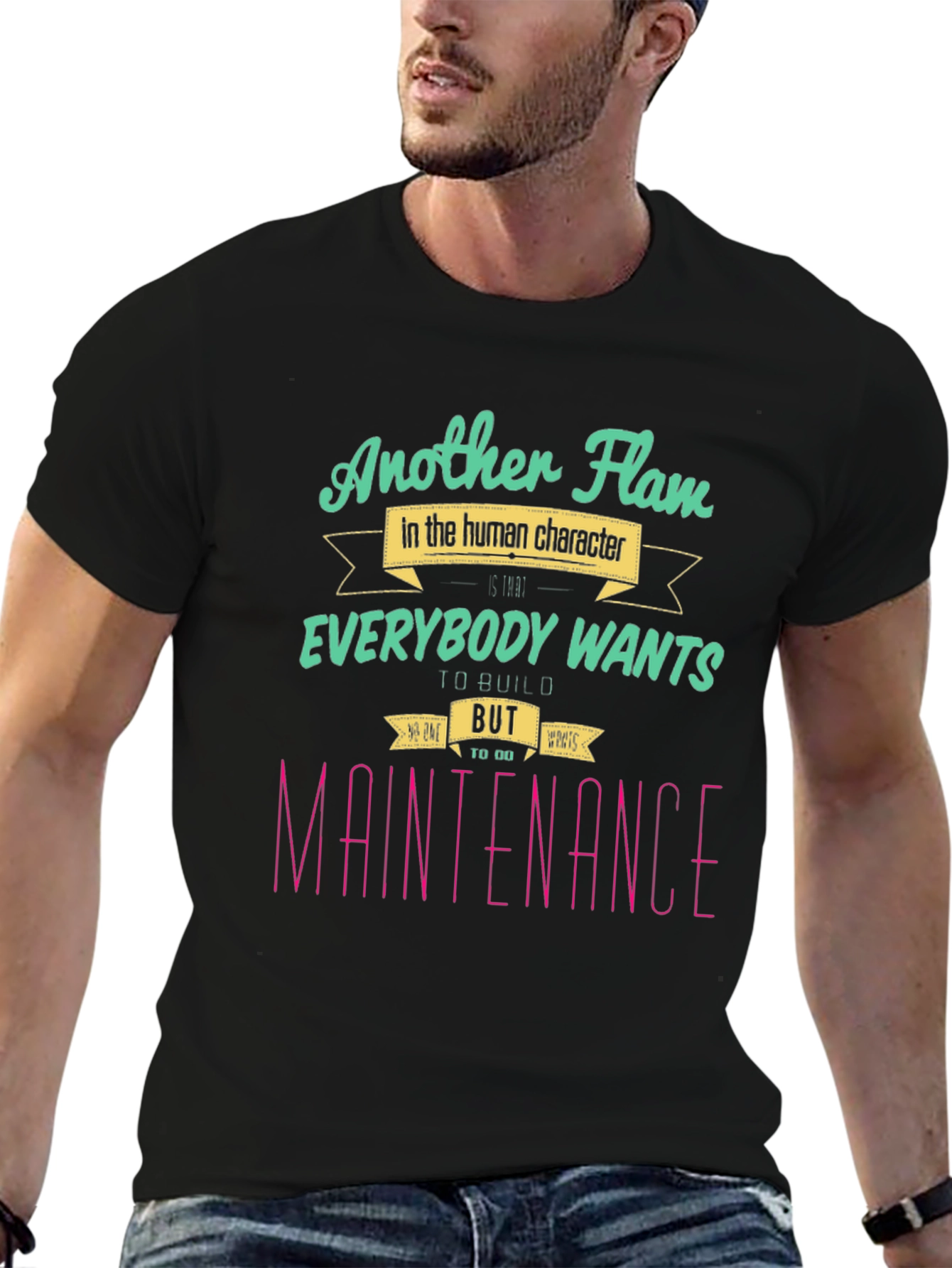 Another Flaw T-Shirt: Human Character Graphic Tee