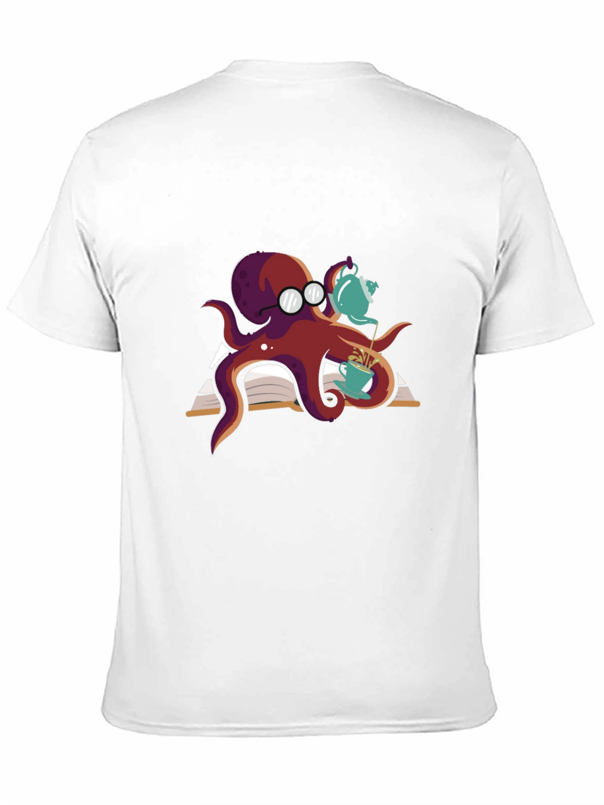 Bookish Octopus T-Shirt - Tea Time!
