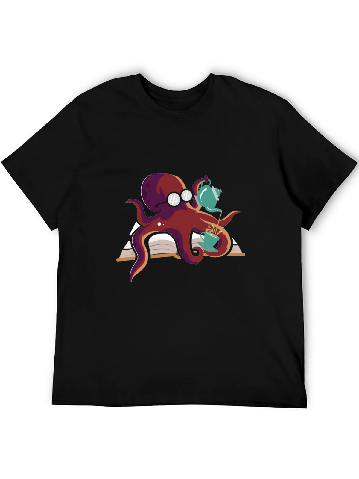 Bookish Octopus T-Shirt - Tea Time!