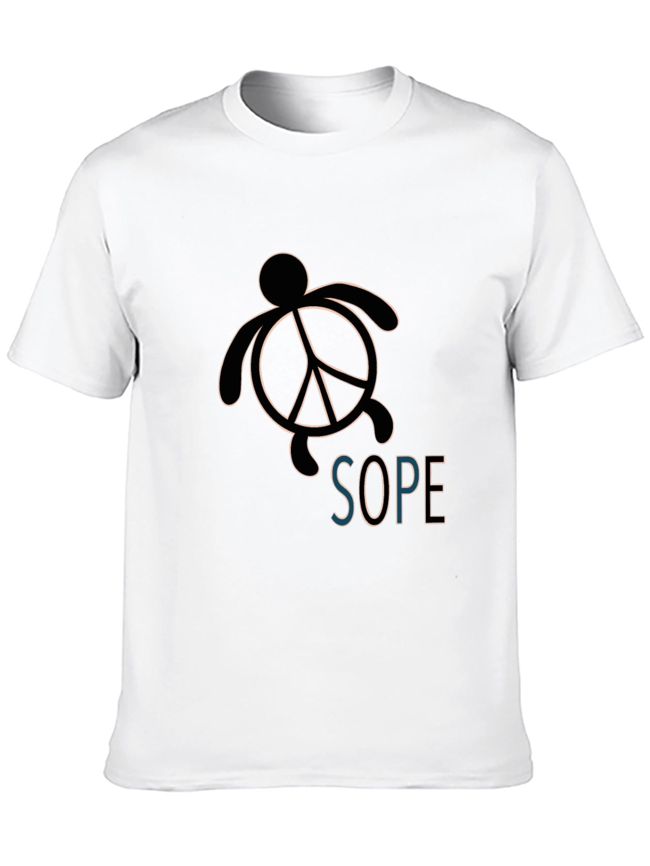 Peace Turtle Graphic Tee - Black