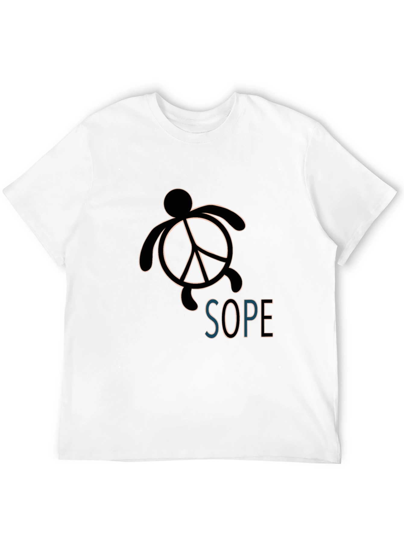 Peace Turtle Graphic Tee - Black