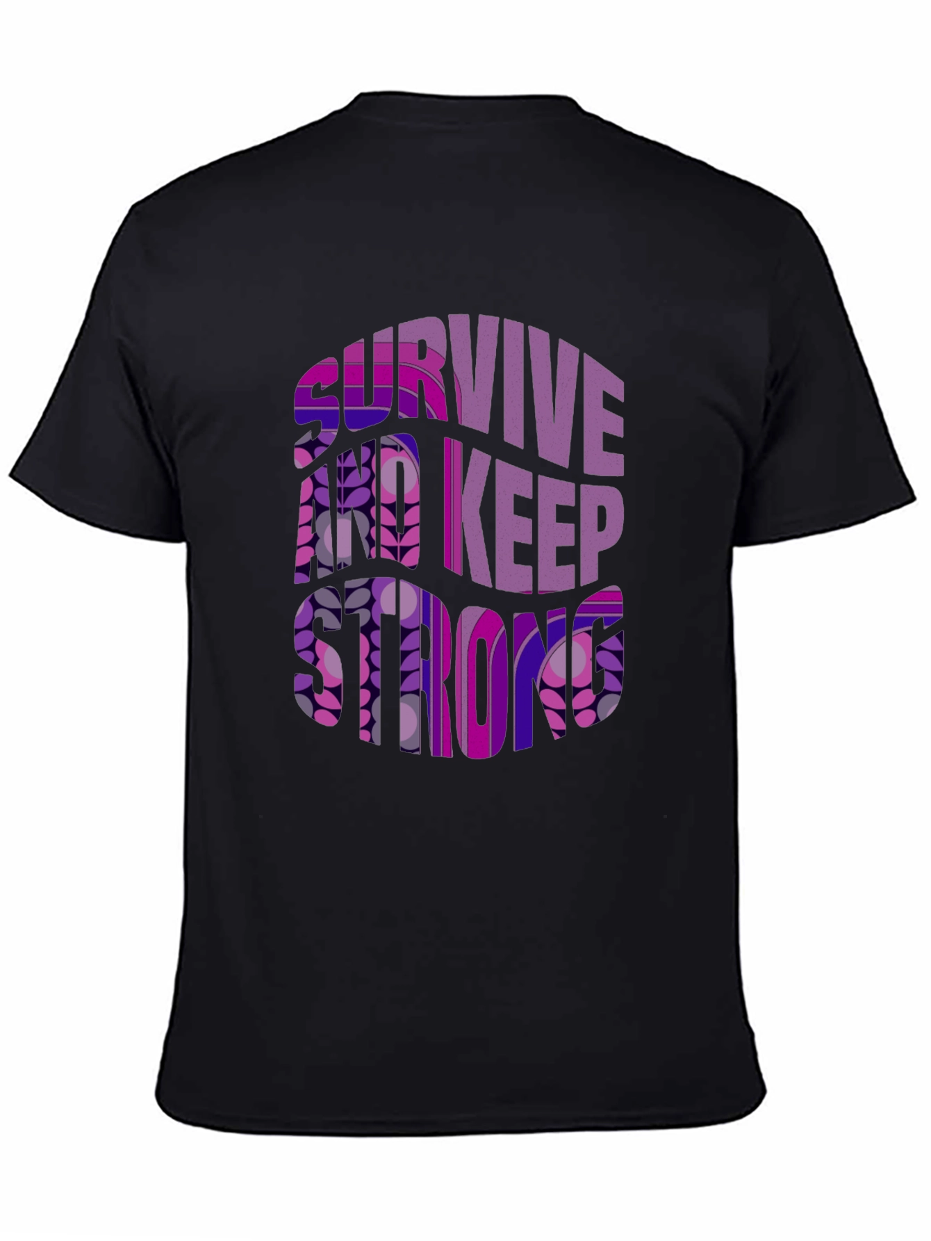 Survive And Keep Strong Graphic Tee - Black