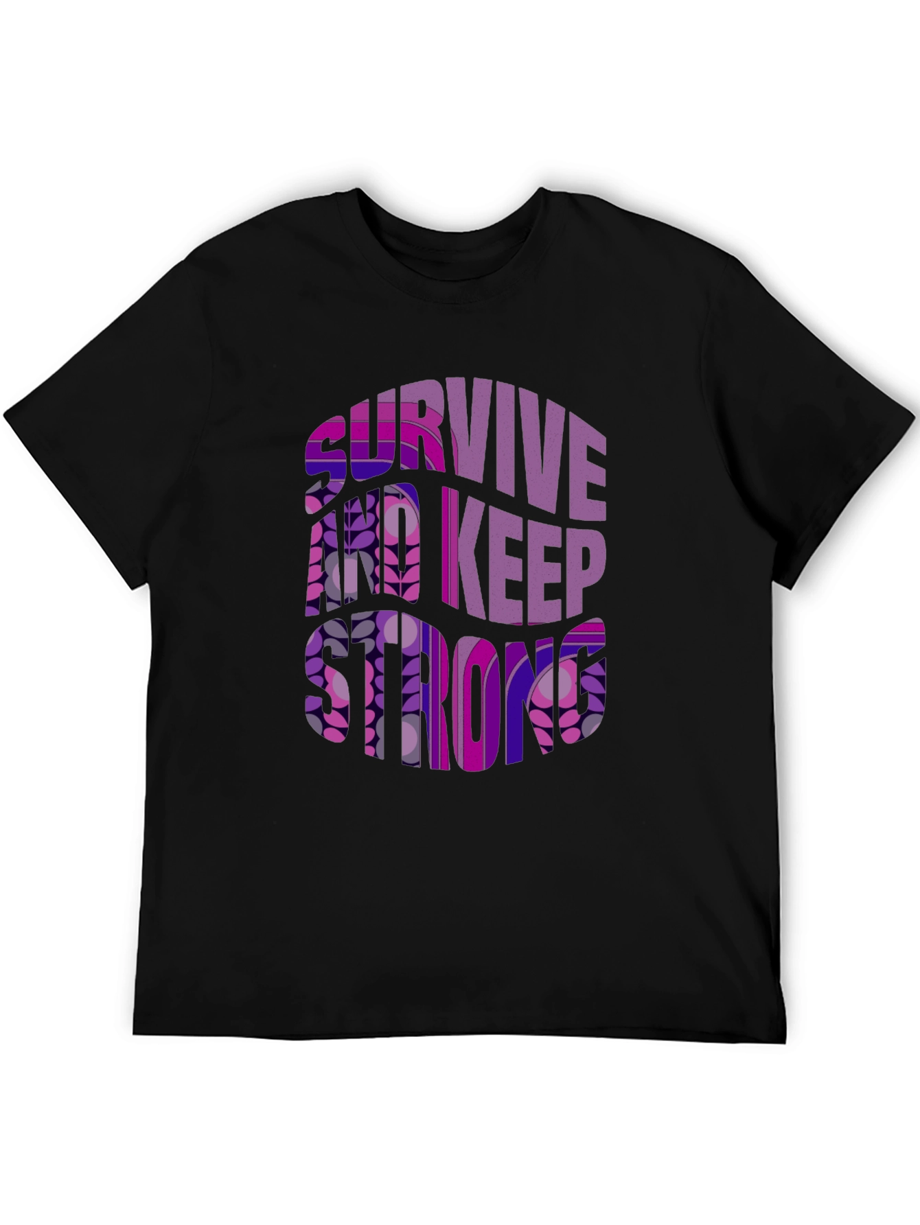 Survive And Keep Strong Graphic Tee - Black