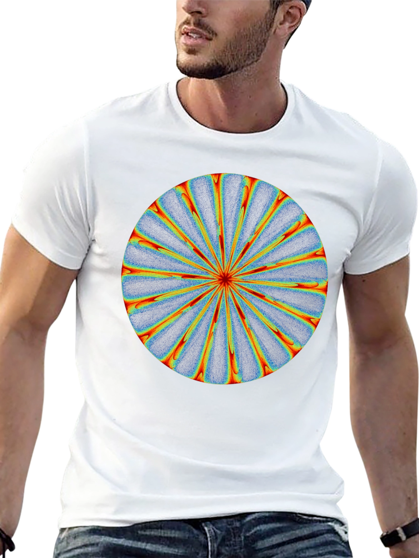 Abstract Radial Burst Graphic Tee