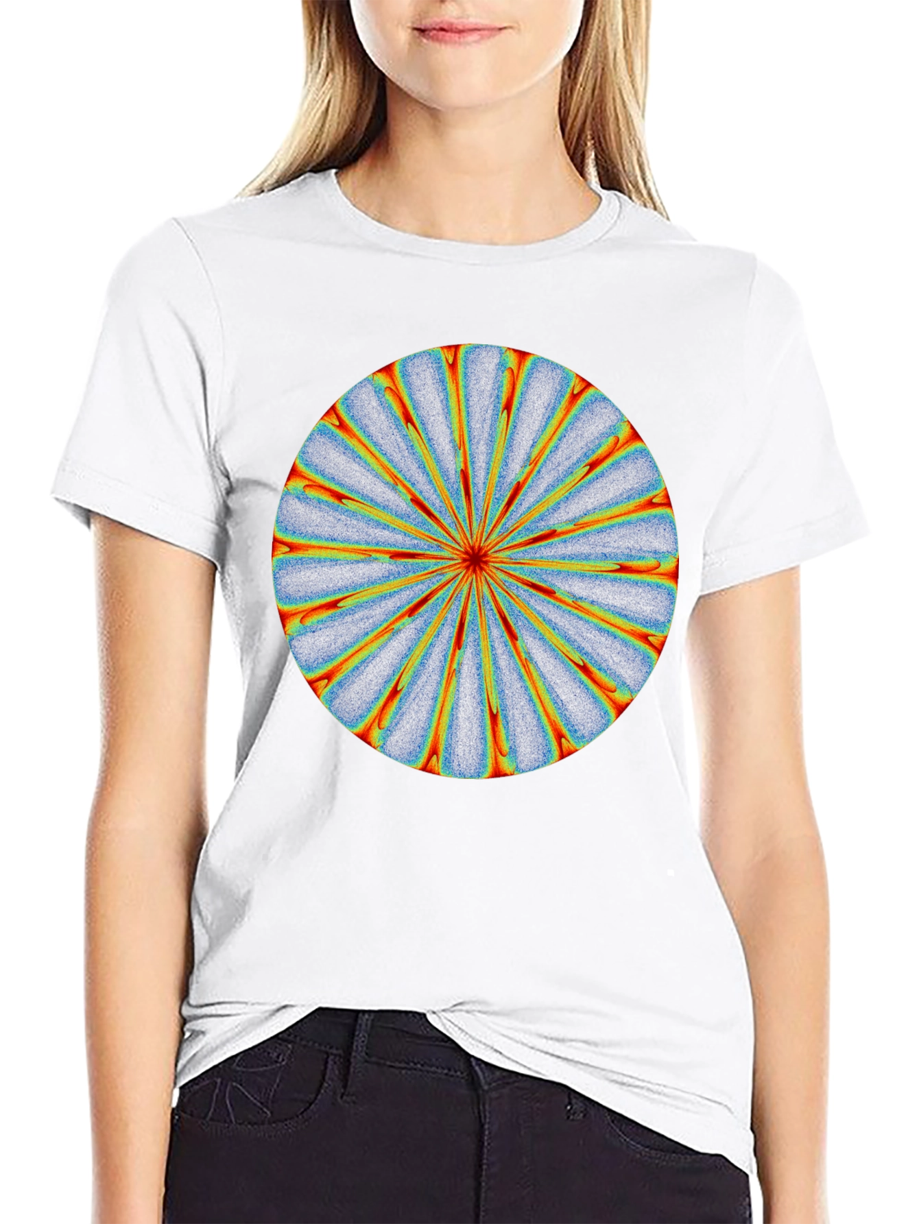 Abstract Radial Burst Graphic Tee