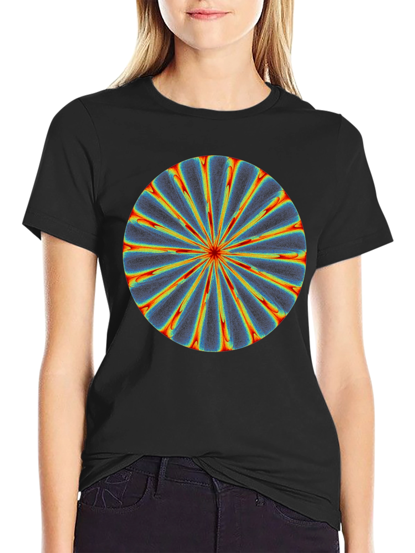 Abstract Radial Burst Graphic Tee