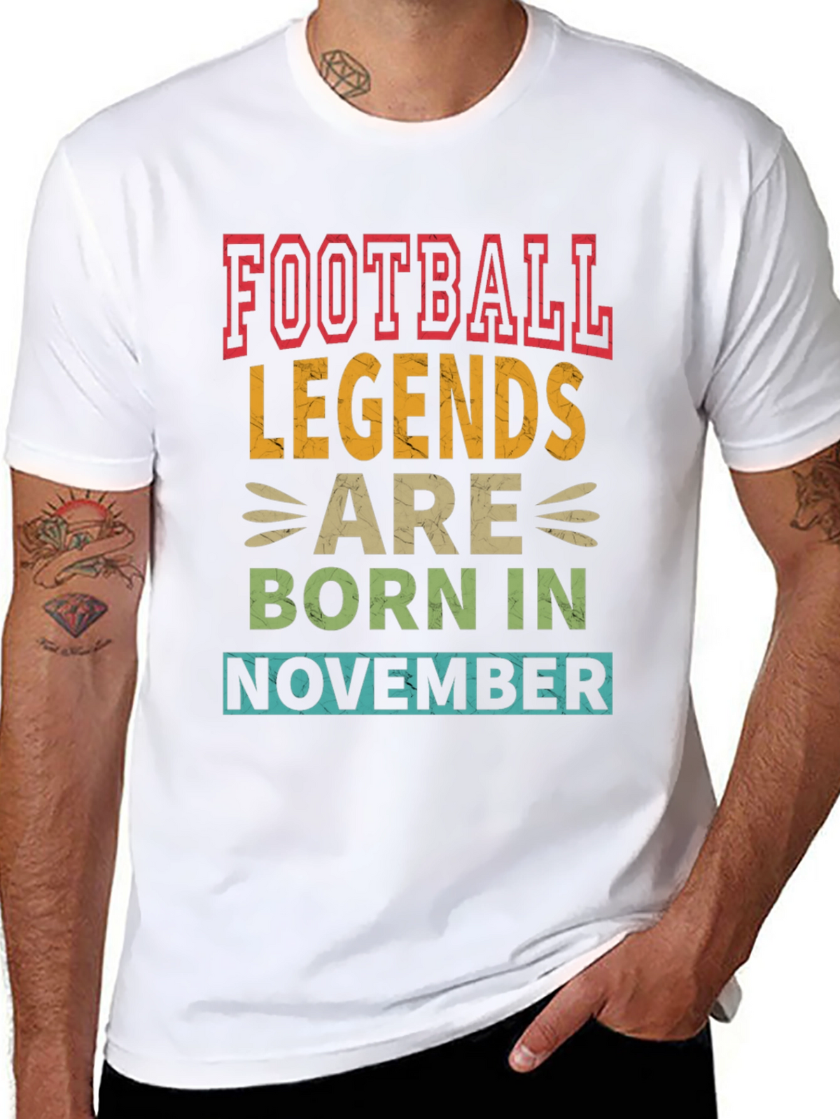 Football Legends Born in November Graphic Tee