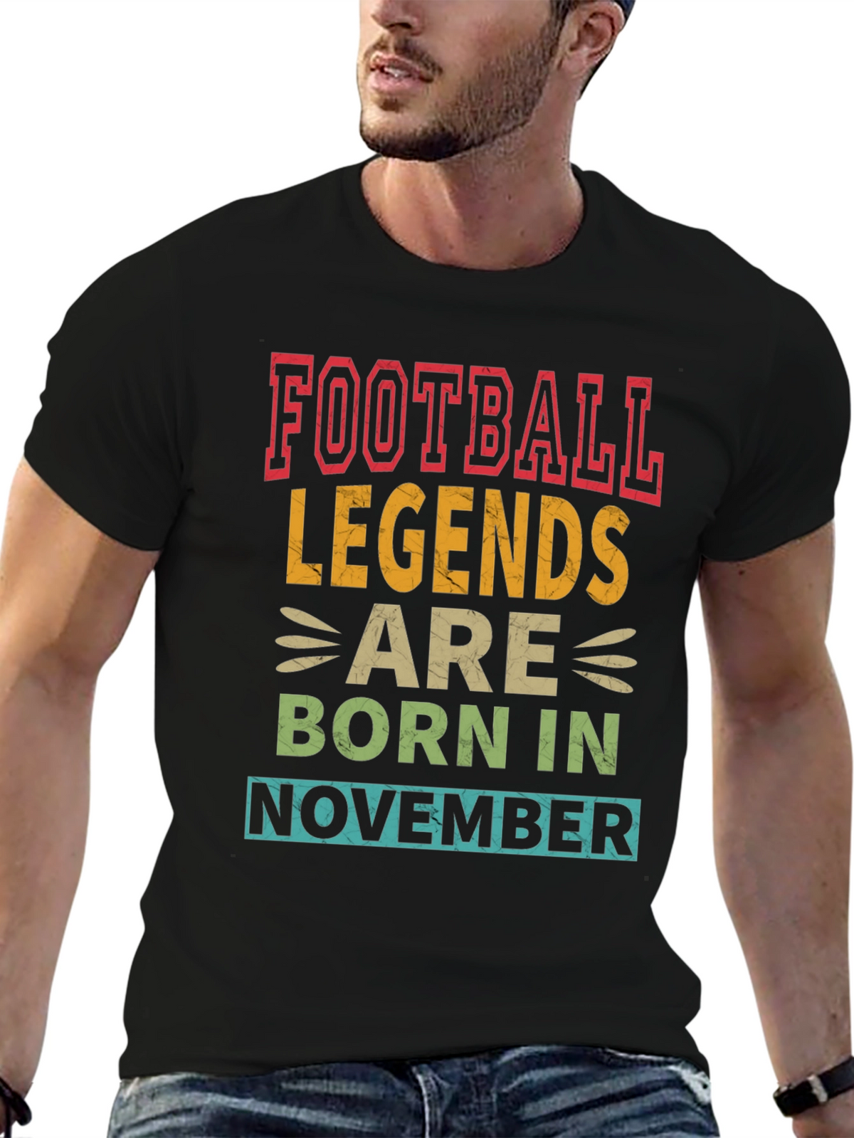 Football Legends Born in November Graphic Tee