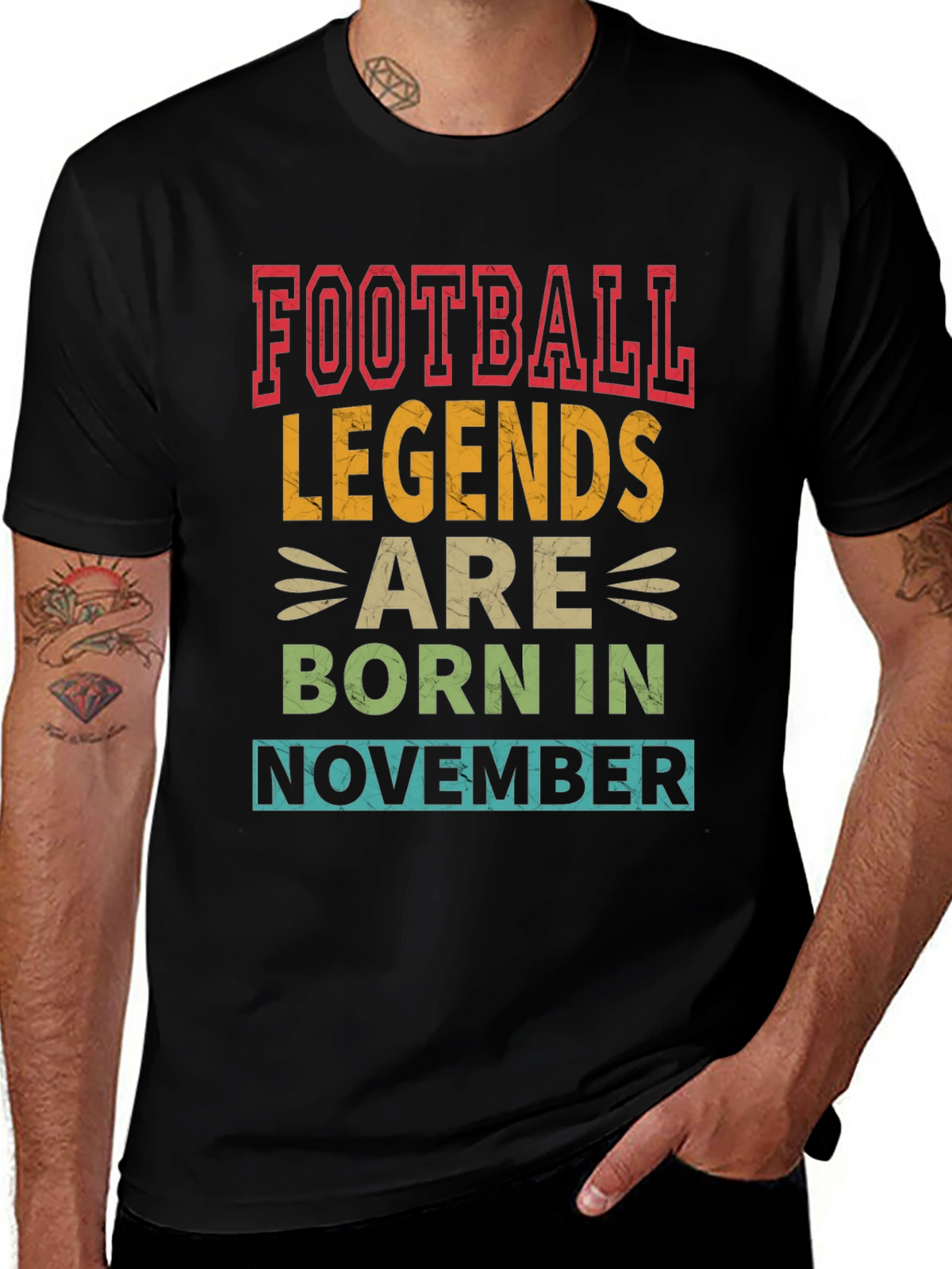Football Legends Born in November Graphic Tee