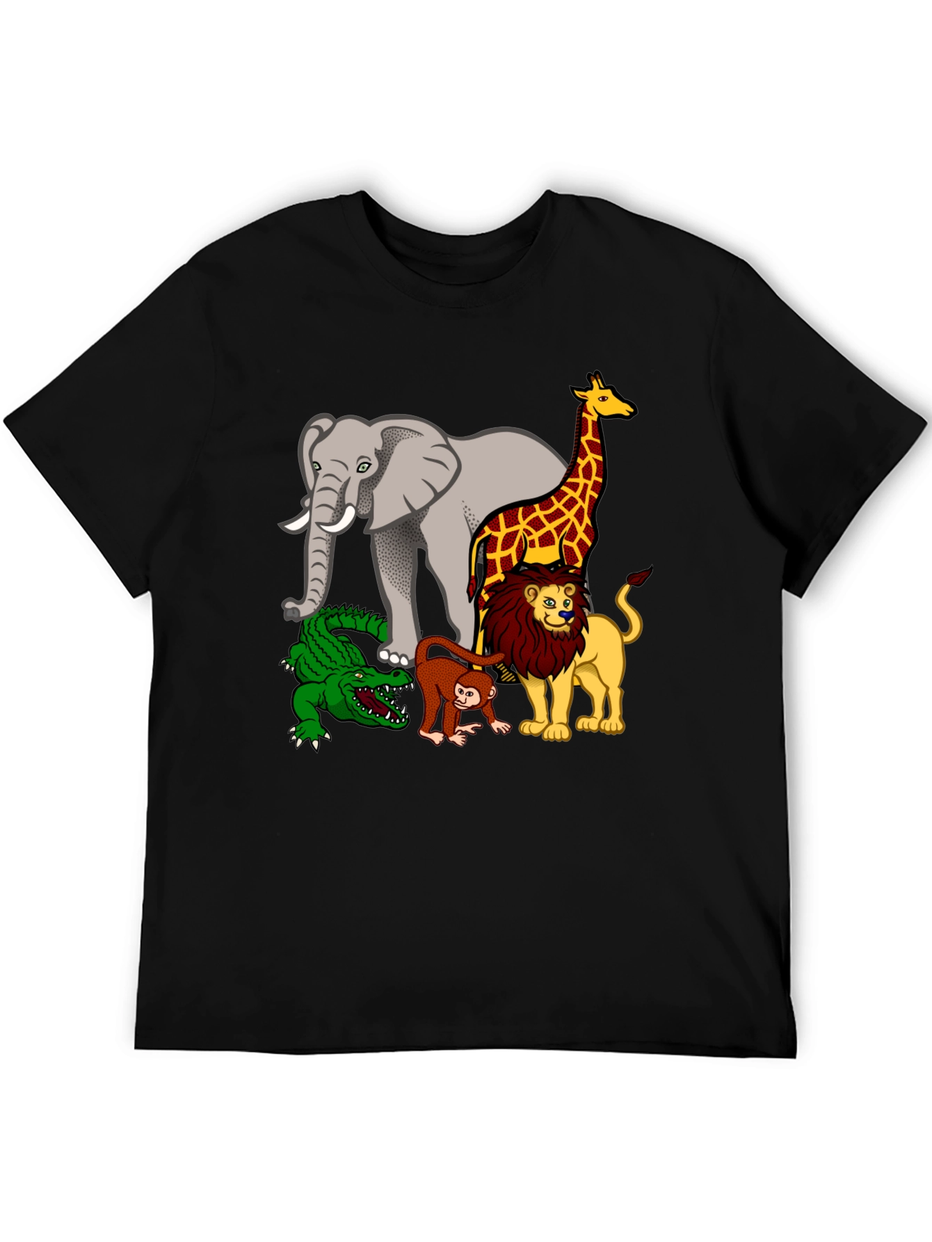 Safari Animals Graphic Print T-Shirt