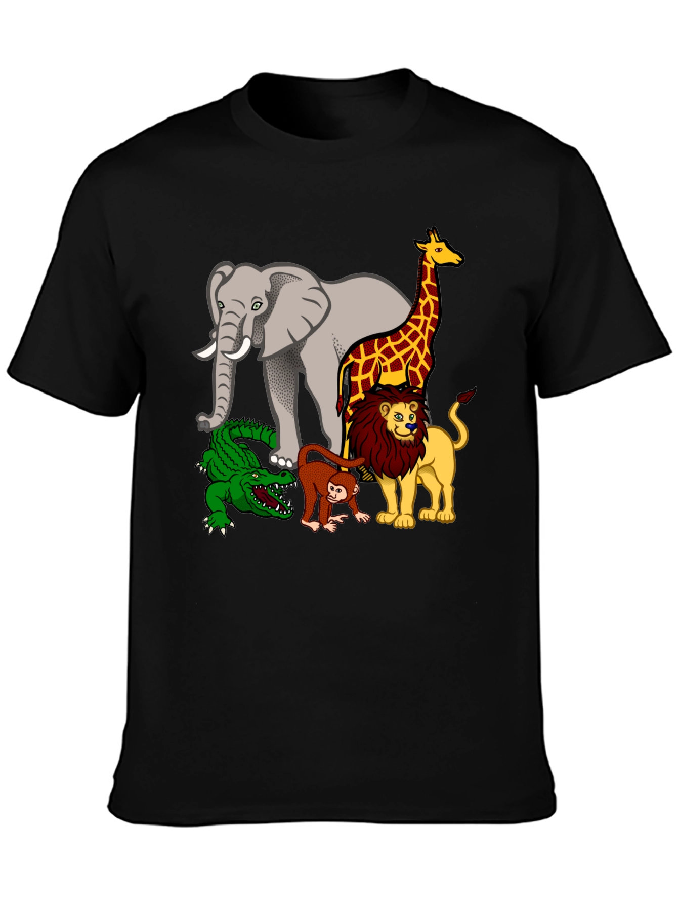Safari Animals Graphic Print T-Shirt