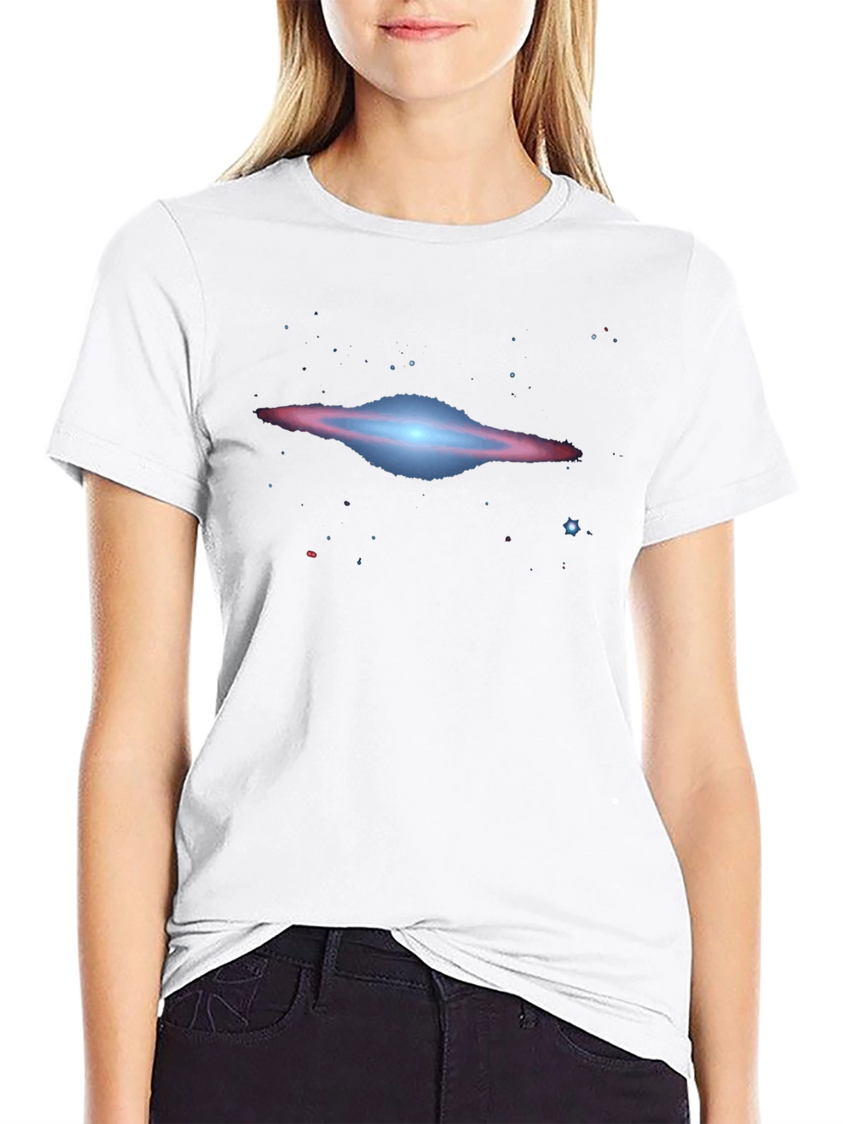 Galaxy Print Black T-Shirt