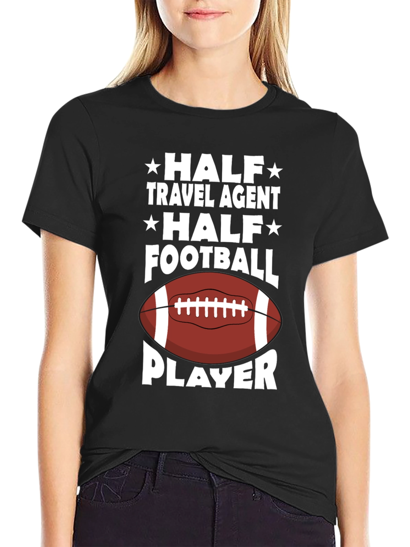 Half Travel Agent Half Football Player T-Shirt