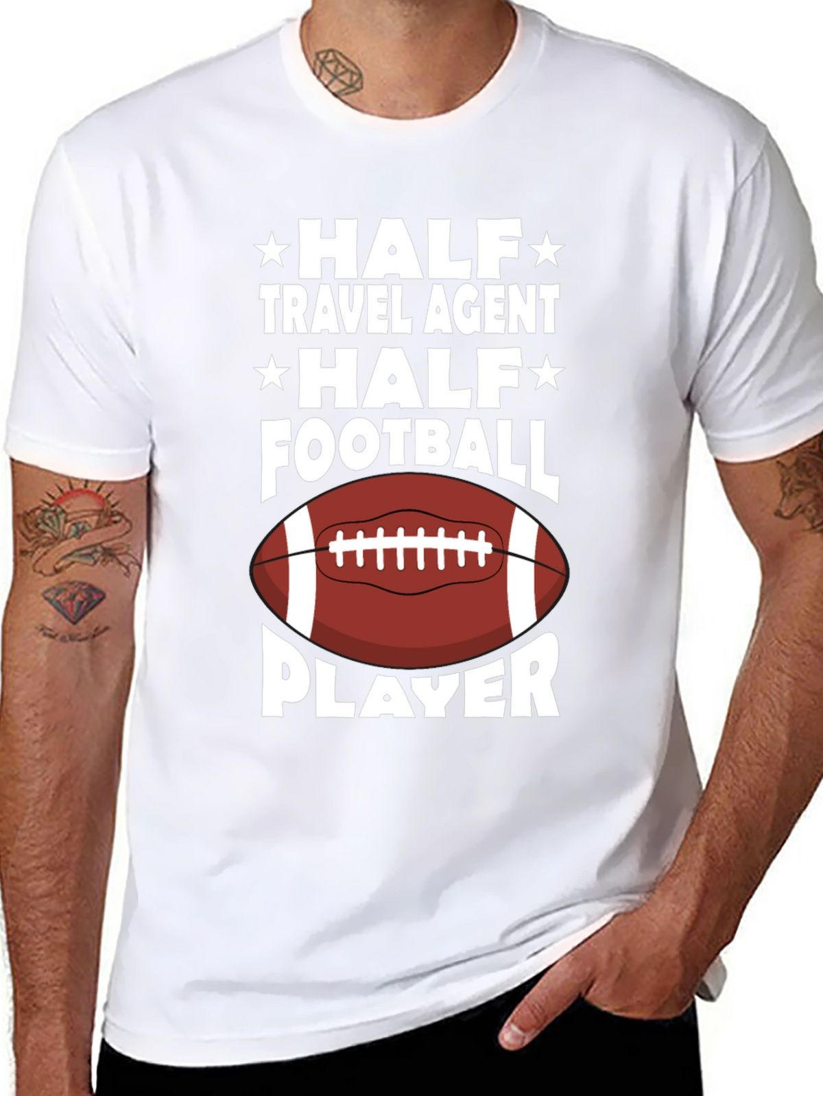Half Travel Agent Half Football Player T-Shirt