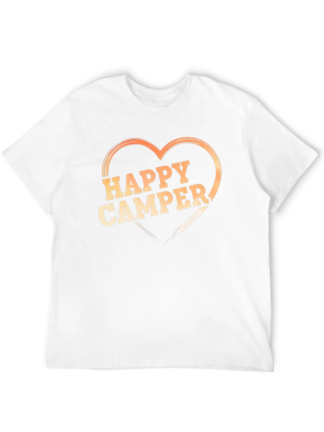 Happy Camper Heart Graphic T-Shirt - Black
