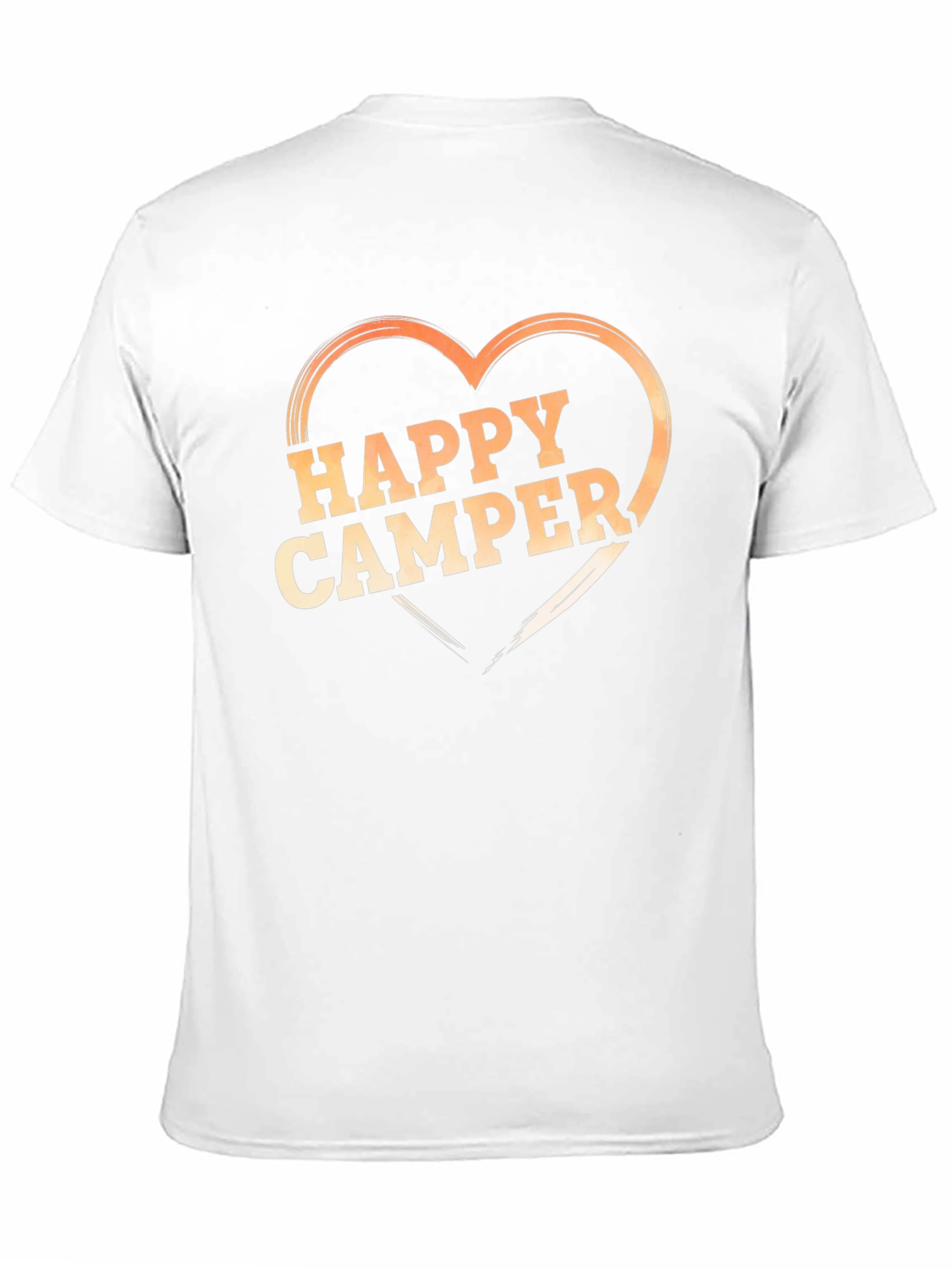 Happy Camper Heart Graphic T-Shirt - Black