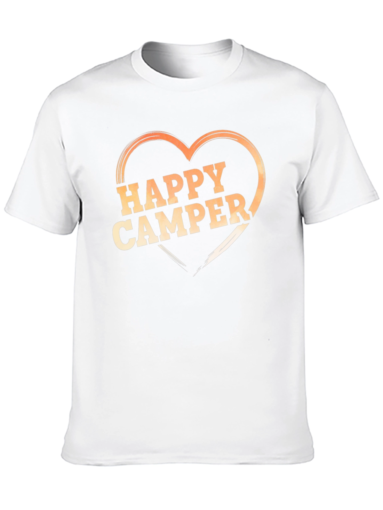 Happy Camper Heart Graphic T-Shirt - Black
