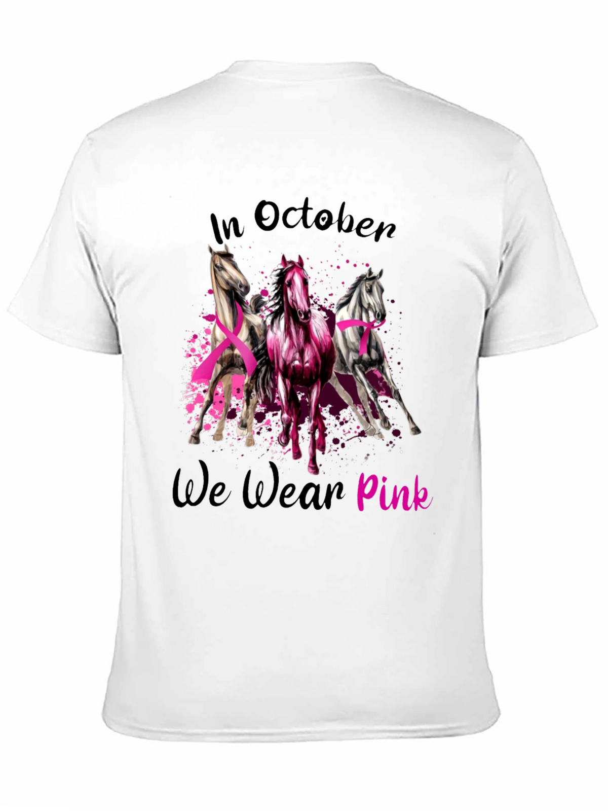 October Breast Cancer Awareness Horse T-Shirt
