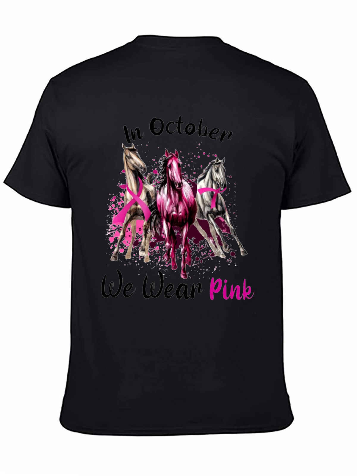 October Breast Cancer Awareness Horse T-Shirt