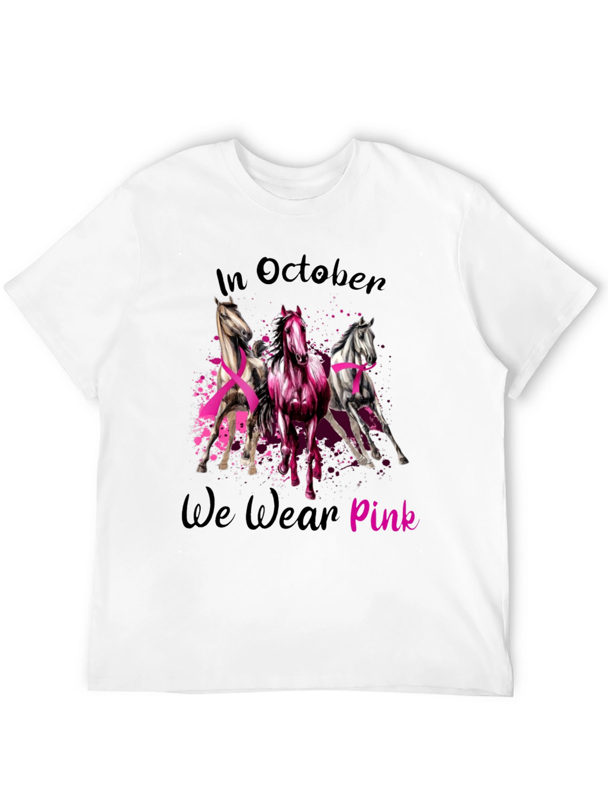 October Breast Cancer Awareness Horse T-Shirt