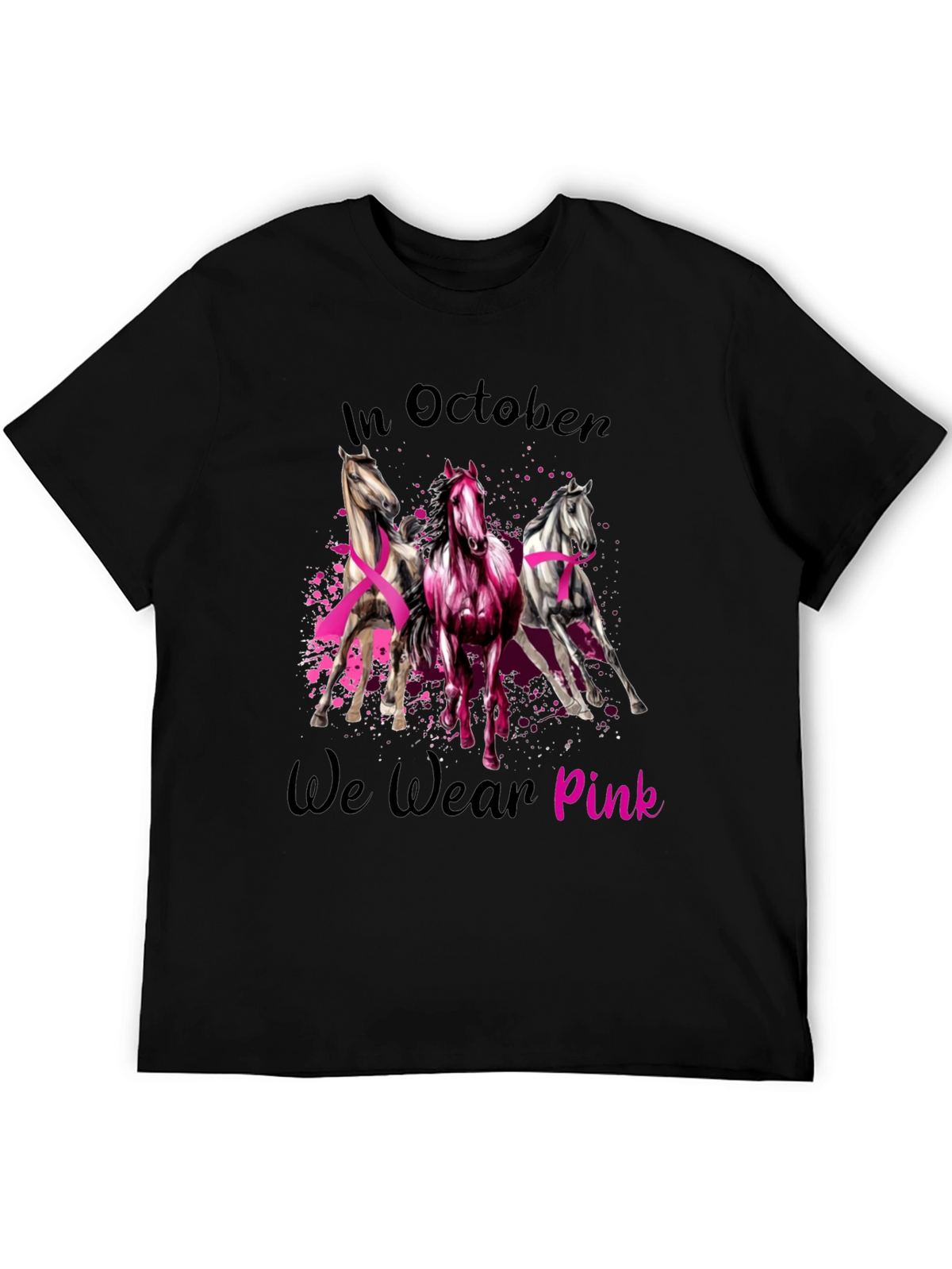October Breast Cancer Awareness Horse T-Shirt